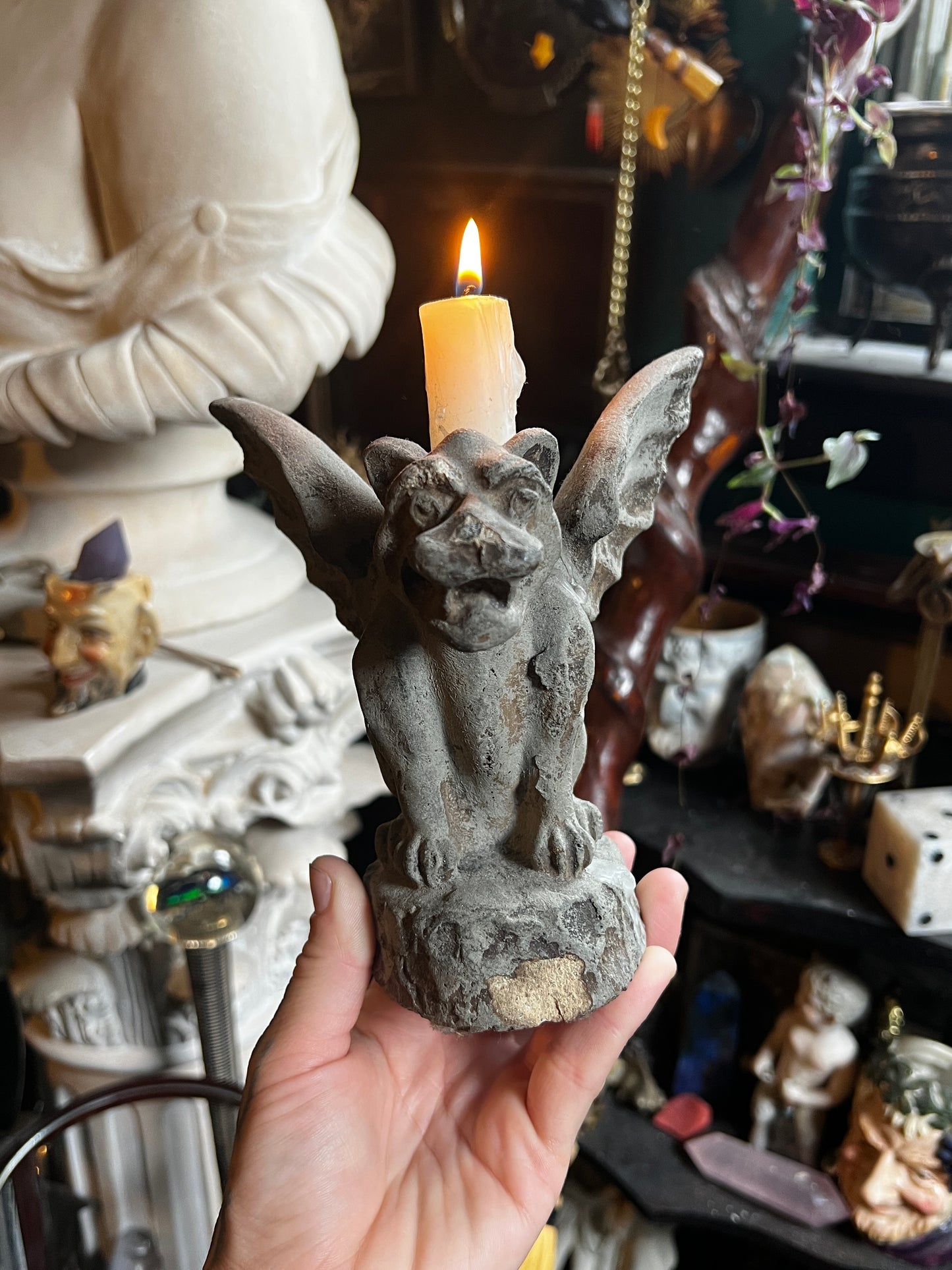 Gargoyle Candlestick Holder