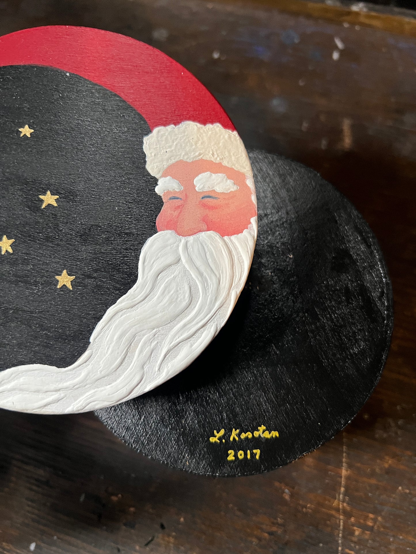 Santa Claus Crescent Moon Trinket Box 