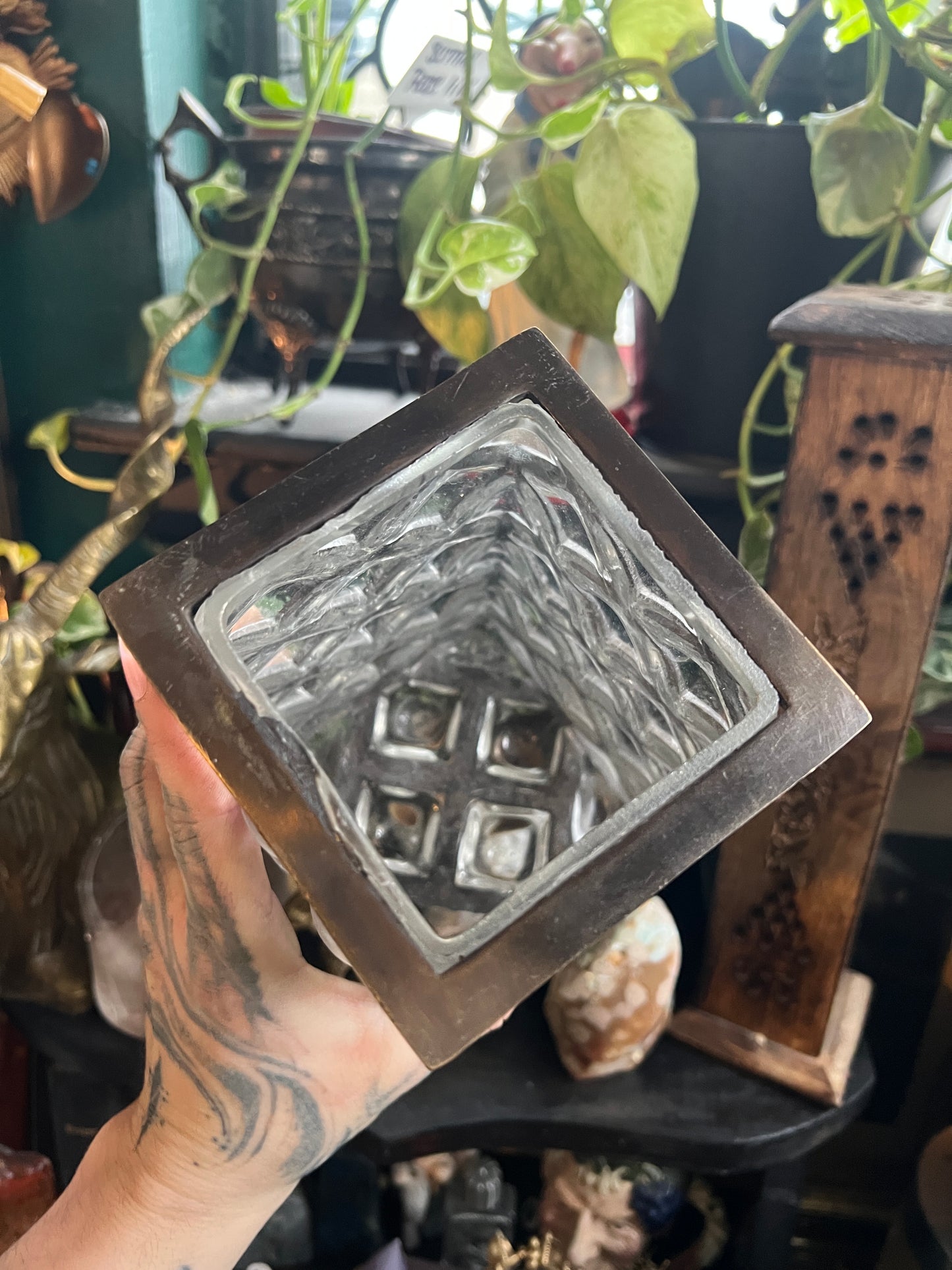 Baroque Glass Bubble Apothecary Jar