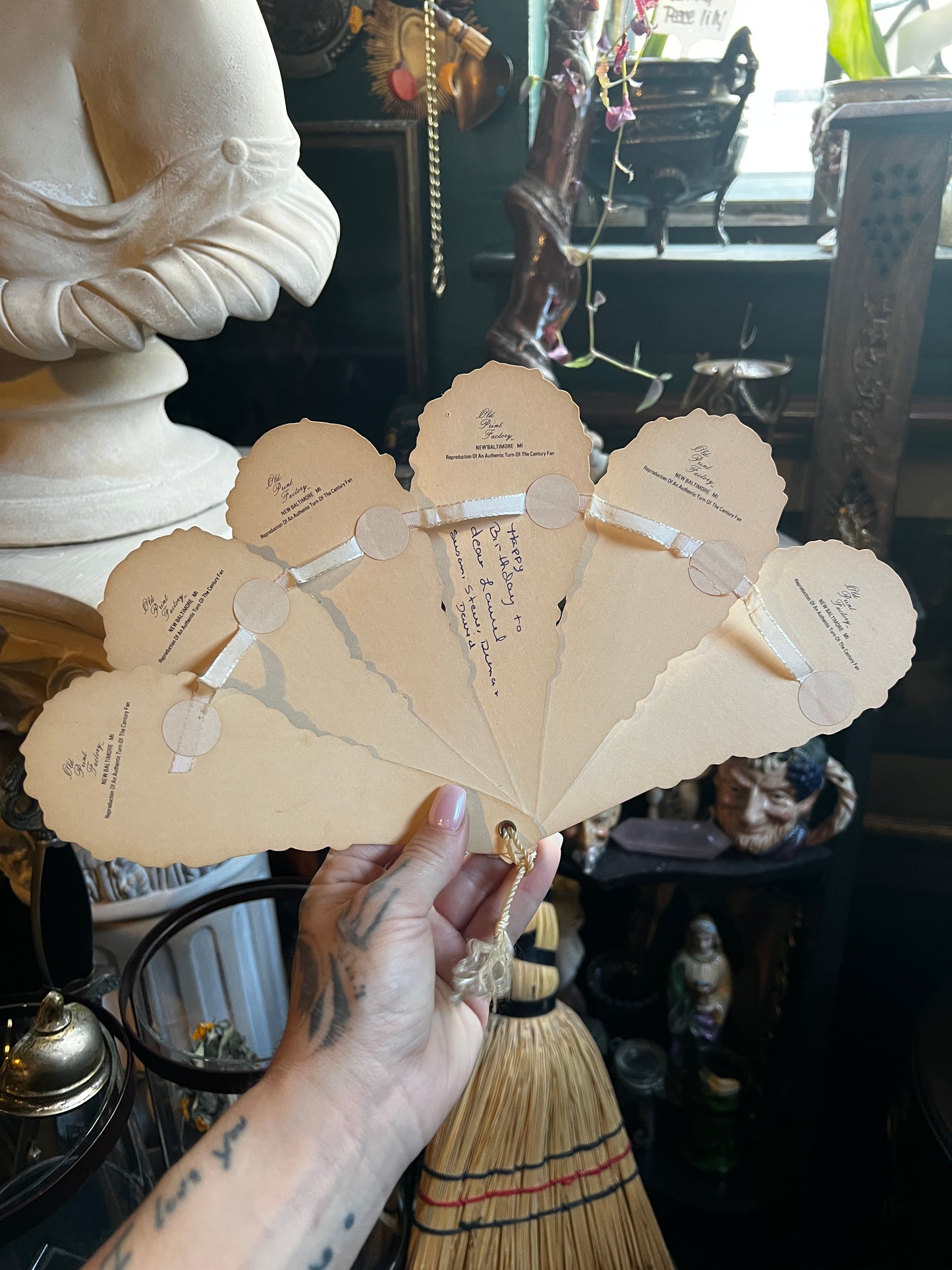 Victorian Turn-of-The-Century Replica Postcard Fan