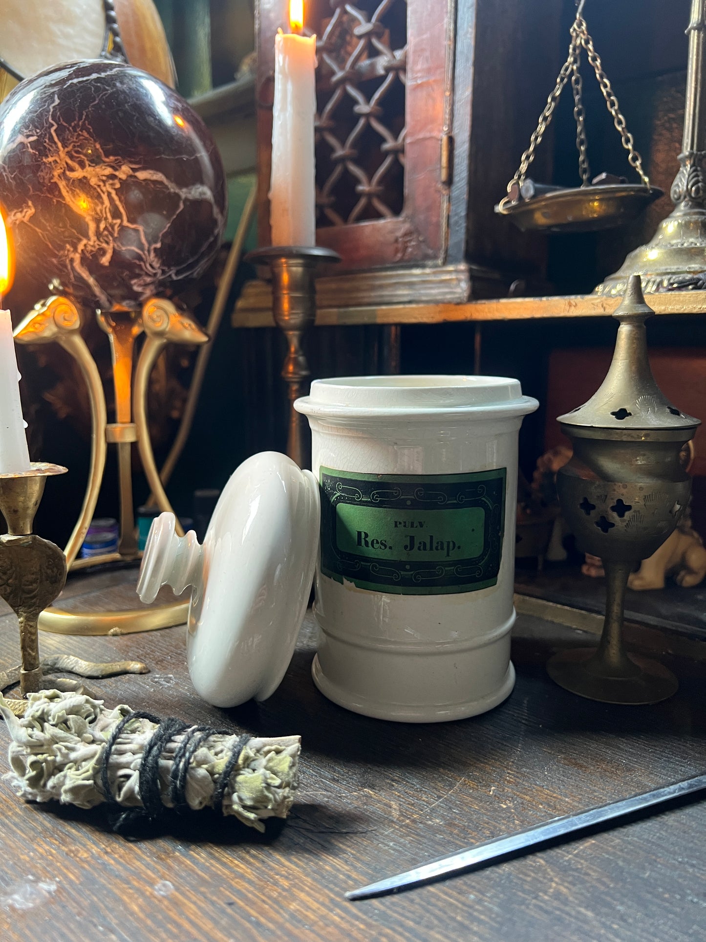 Antique Porcelain Apothecary Jar