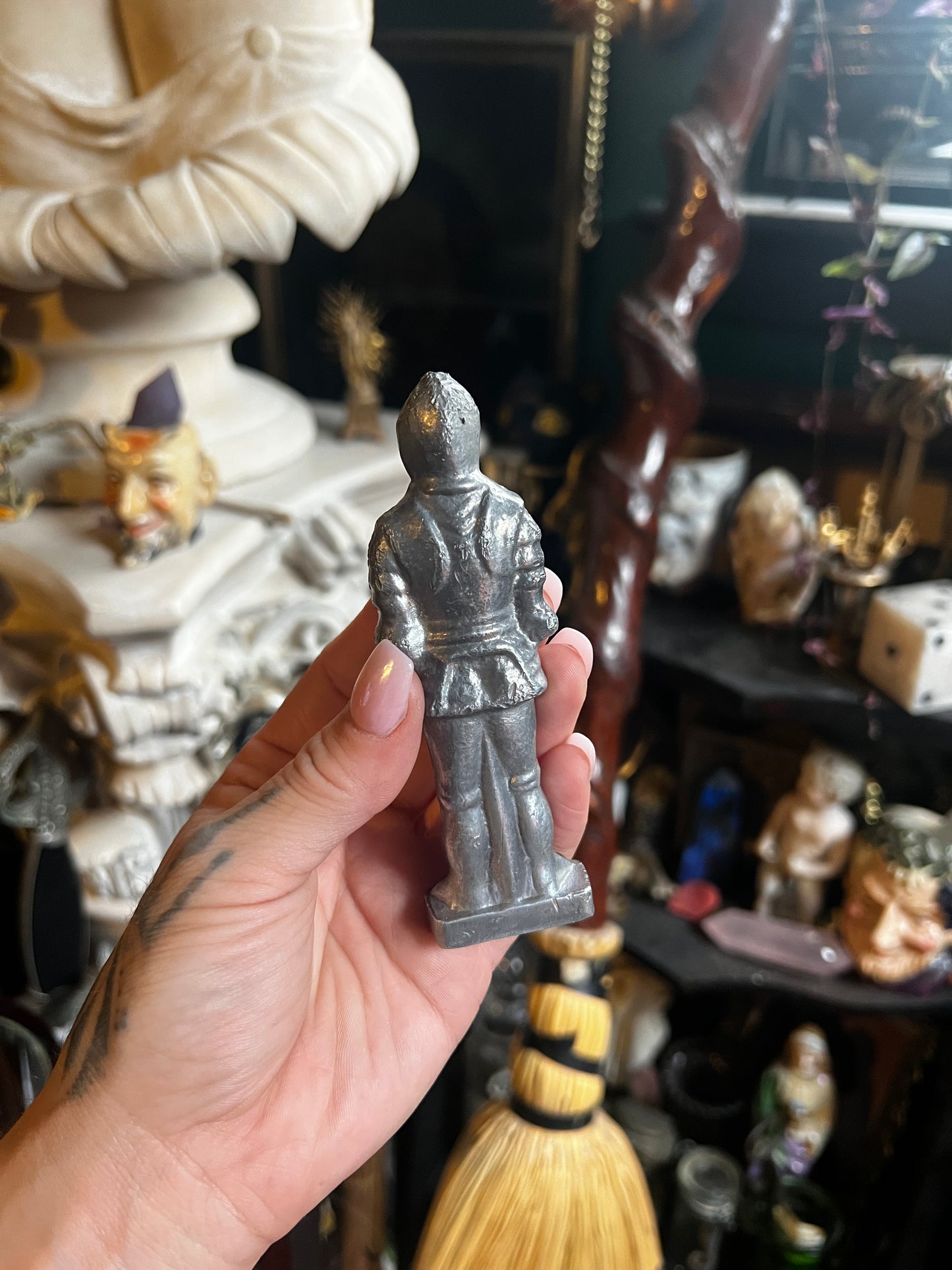 Cast Metal Knight Figurine