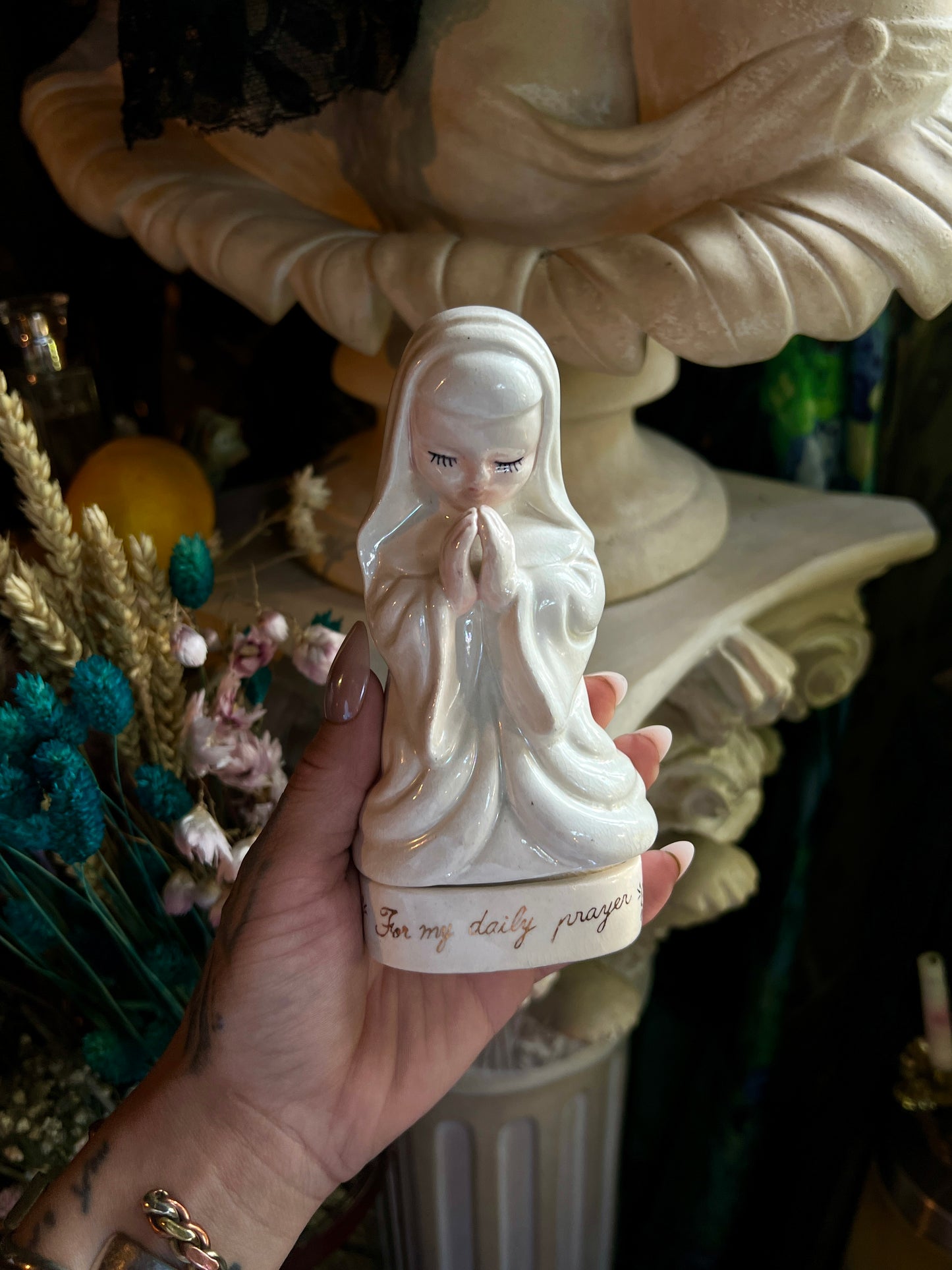 Praying Nun Rosary Box