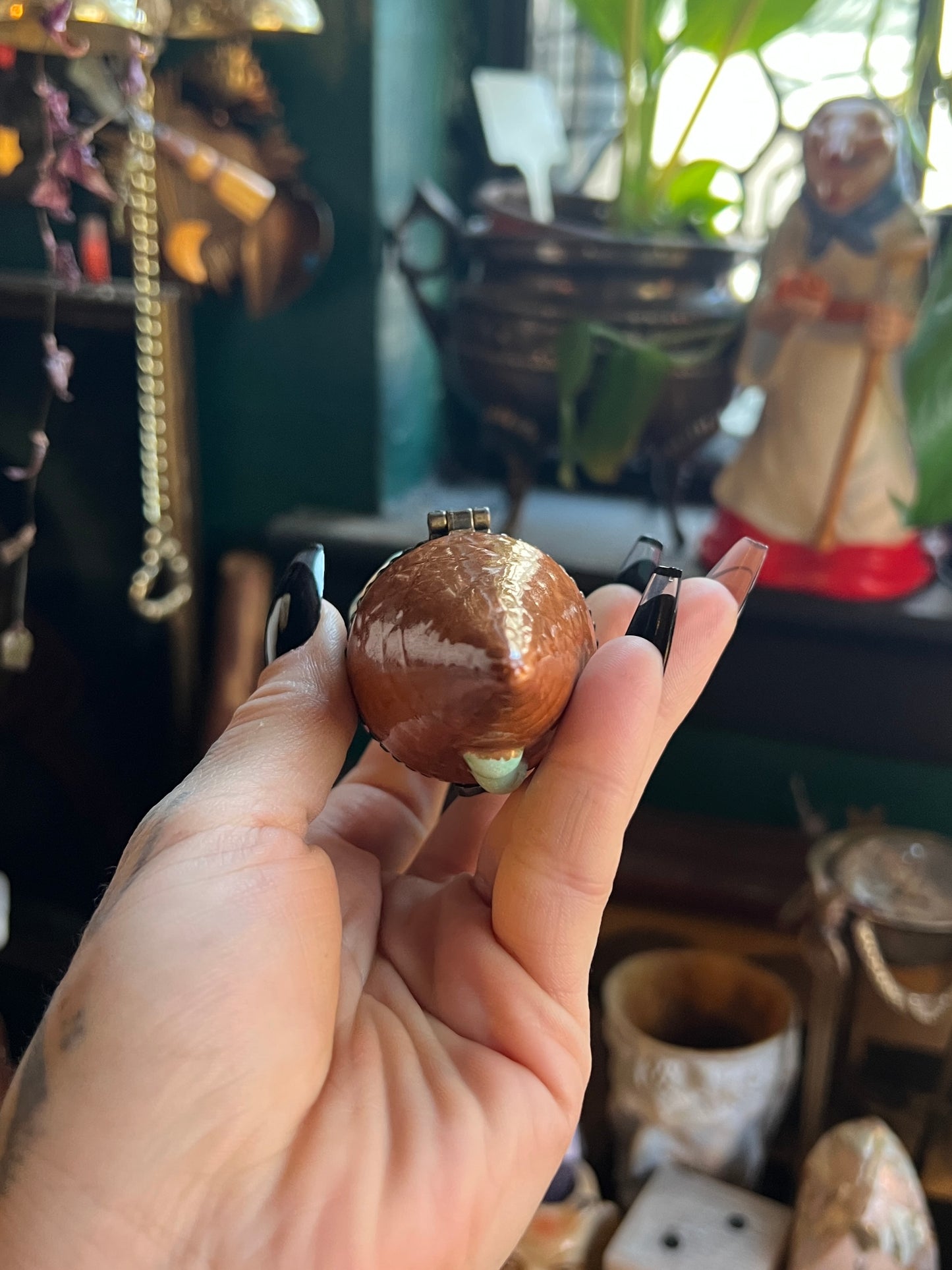 Porcelain Ice Cream Cone Hinged Trinket Box