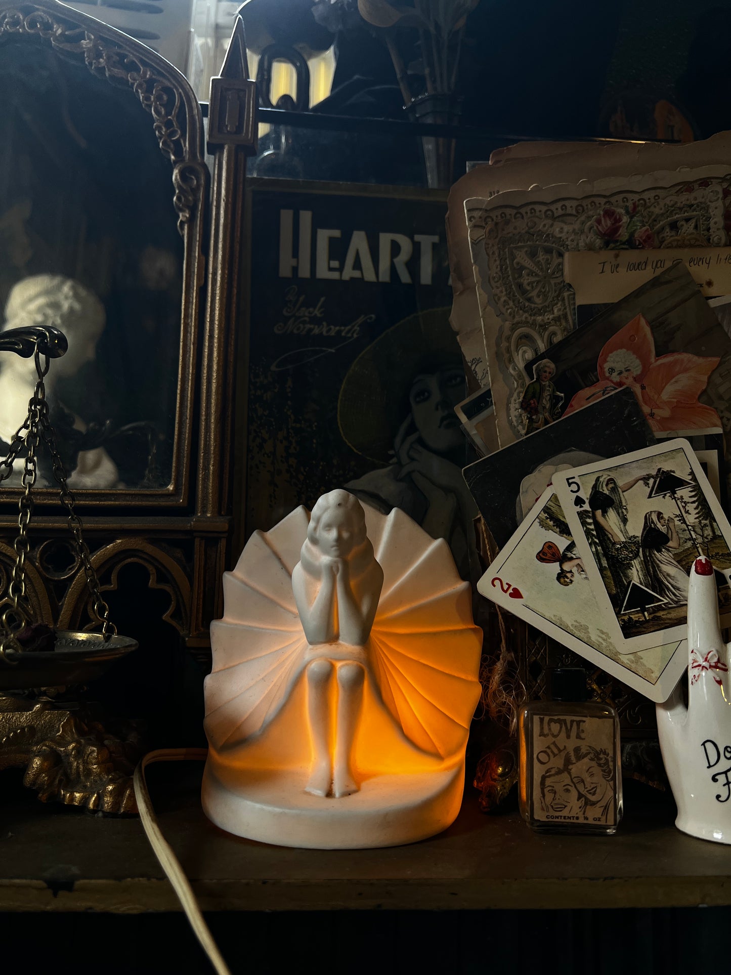 Sarsaparilla Art Deco 1980s Night Light Sculpture