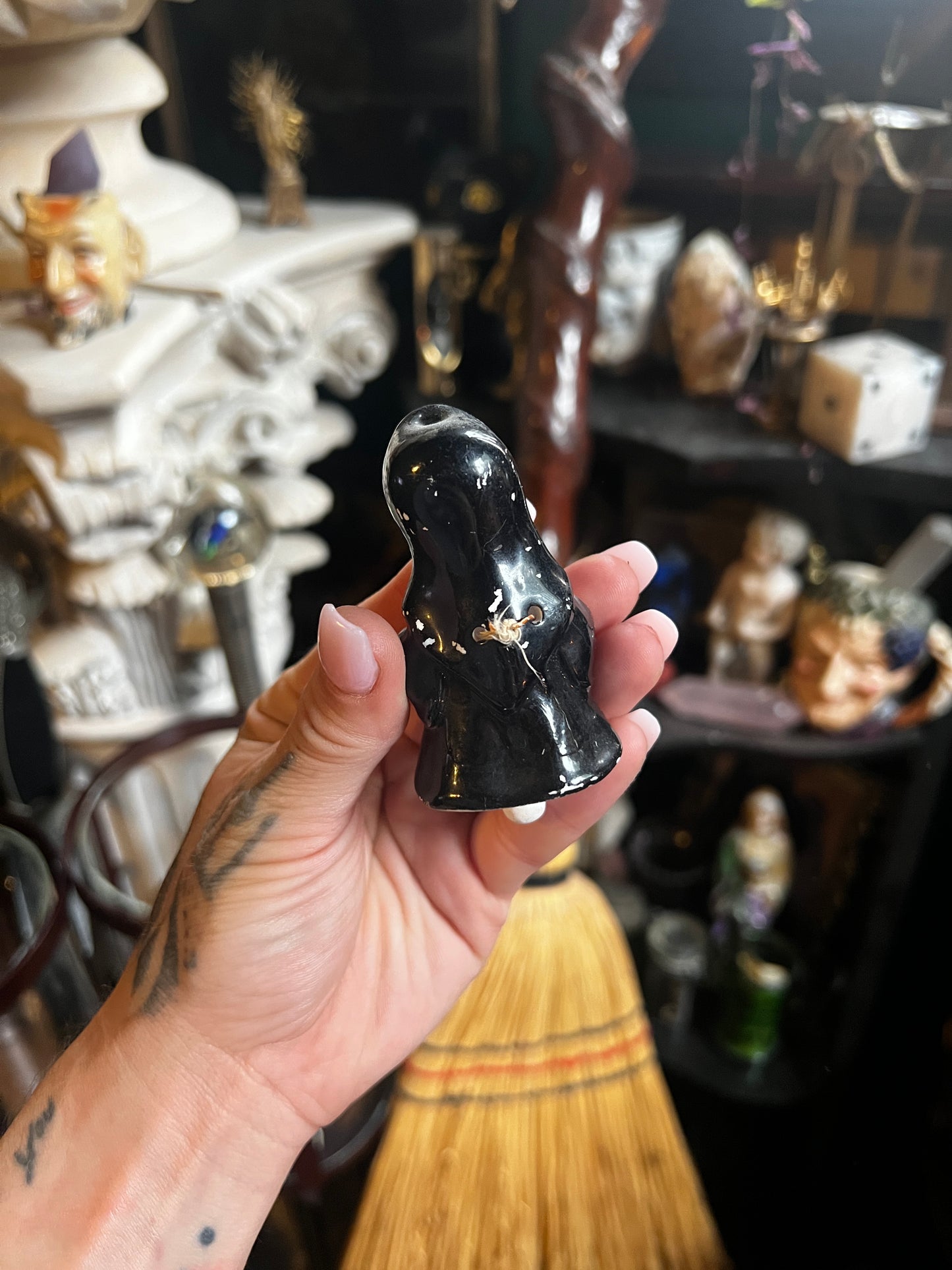 Ceramic Holiday Nun Bell