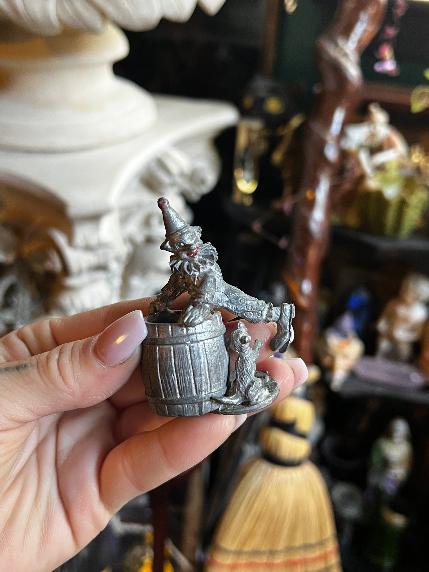 Pewter Clown Figurine