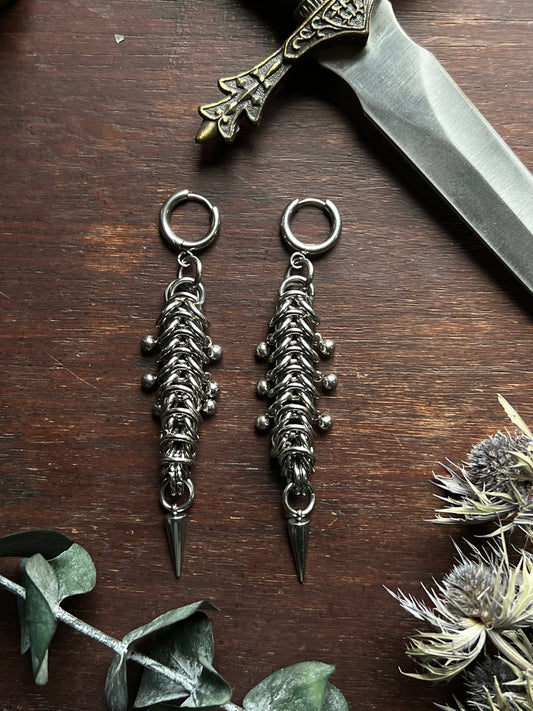 Vertebrae Spike Earrings