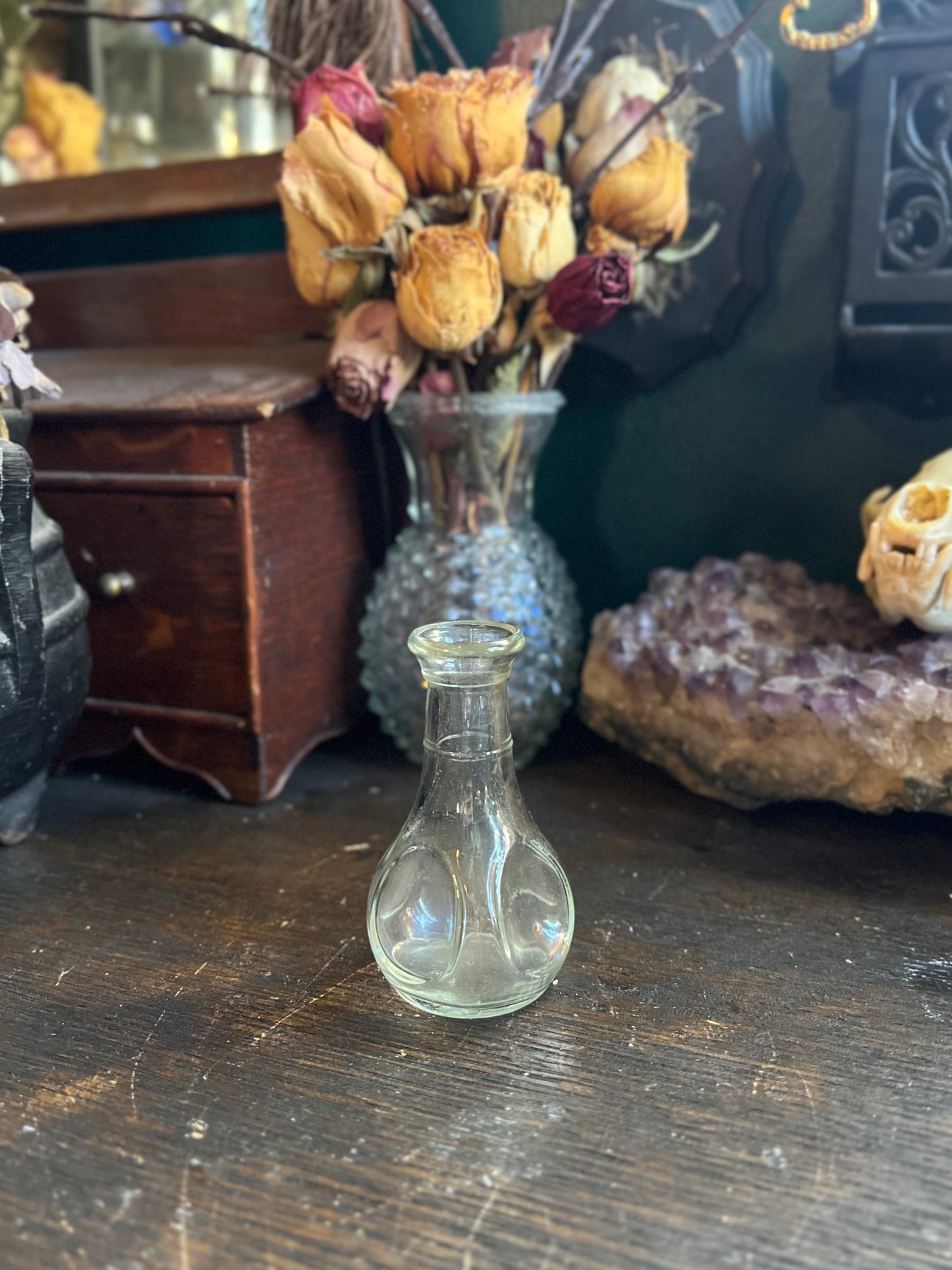 Thumbprint Glass Bottle