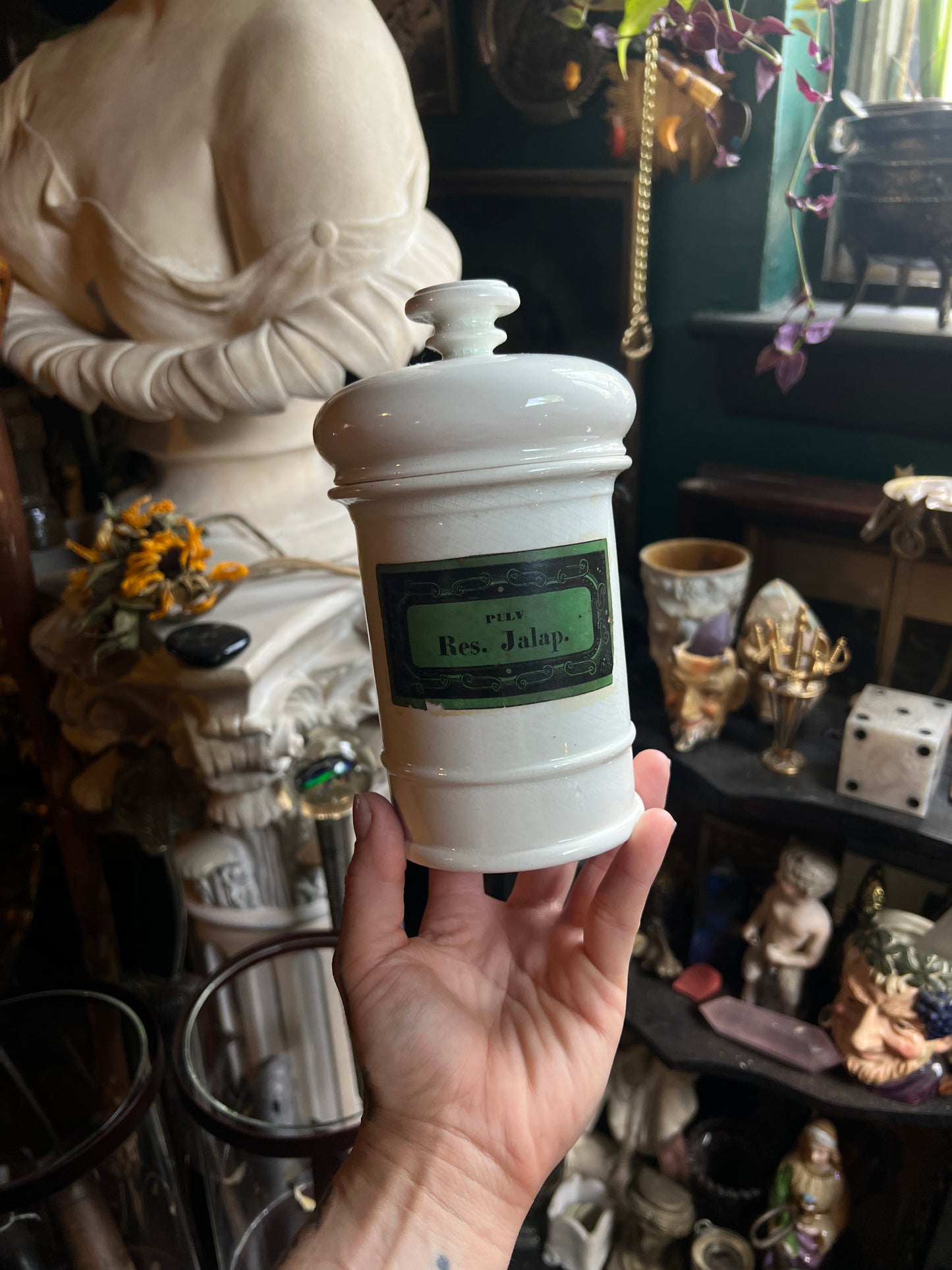 Antique Porcelain Apothecary Jar