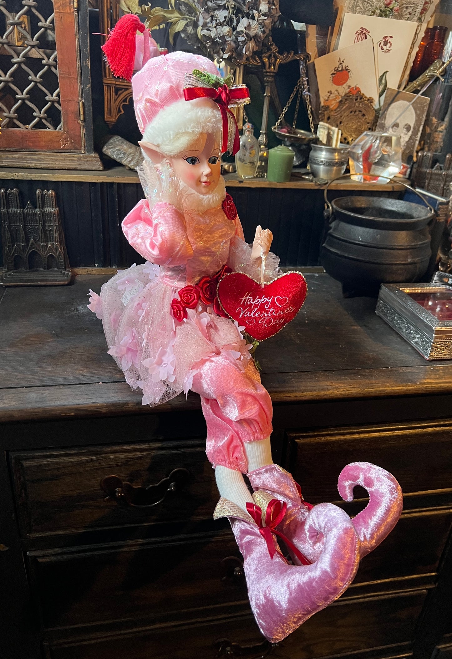 Valentine’s Day Posable Elf Shelf Sitter Doll