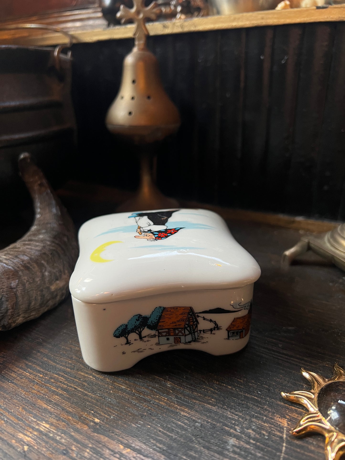 Kitchen Witch Baba Yaga Trinket Dish