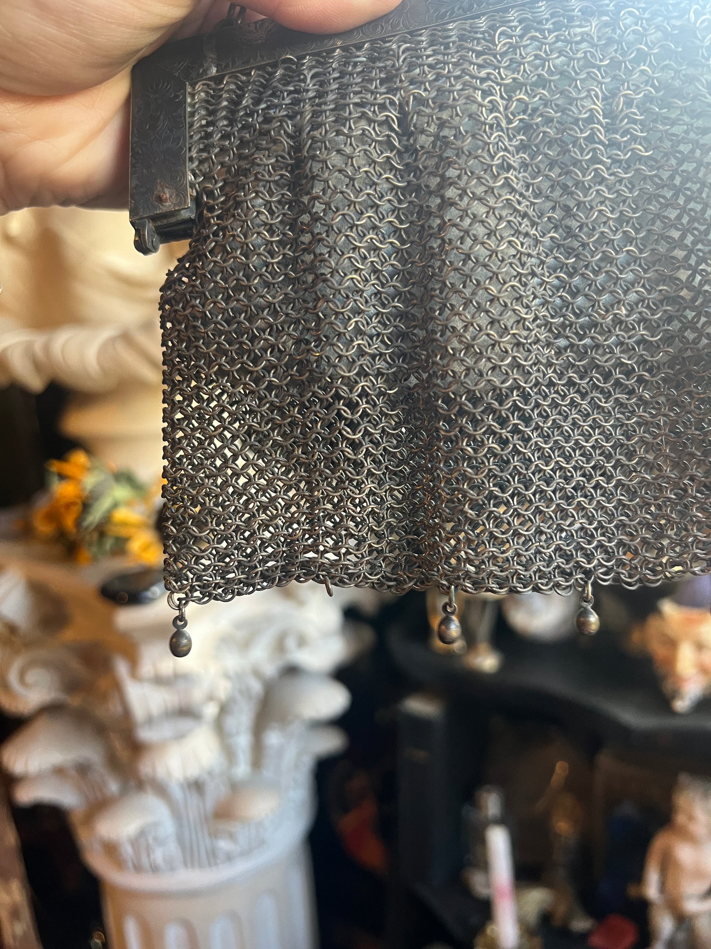 Antique 1920’s German Silver Chain Mail Purse