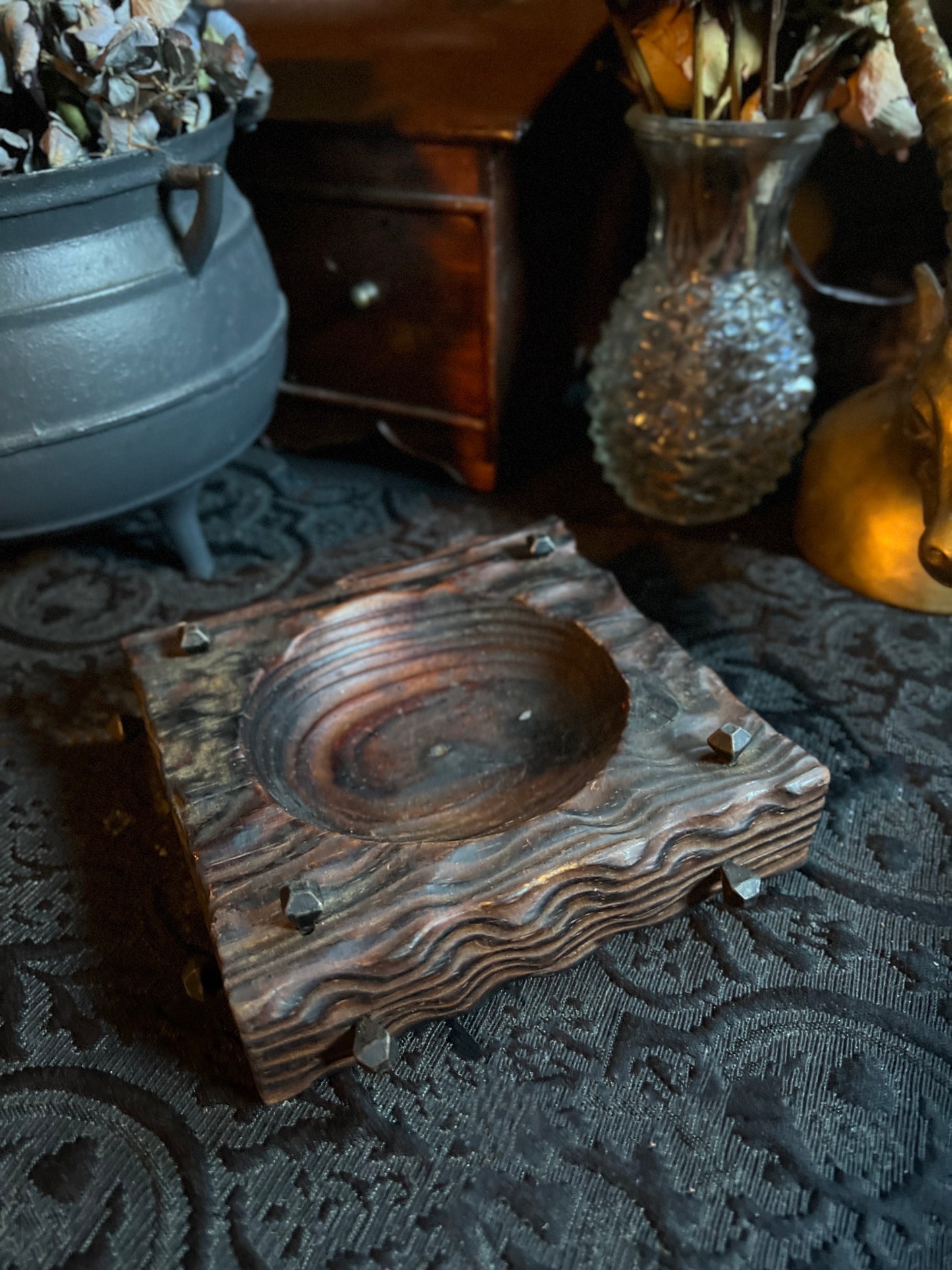 Wooden Gothic Trinket Dish