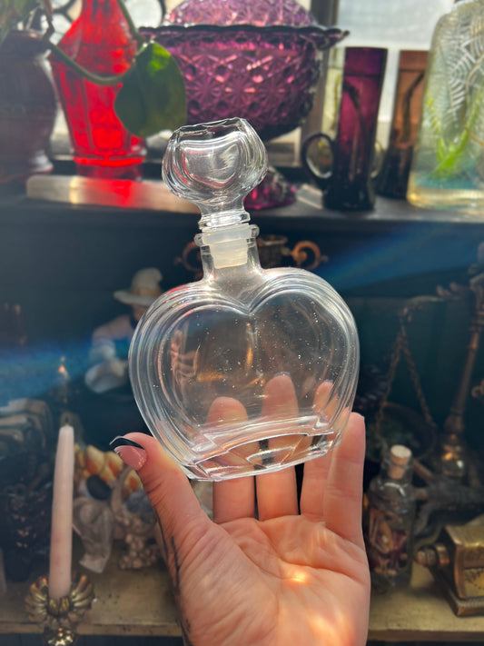 Heart Shaped Glass Bottle
