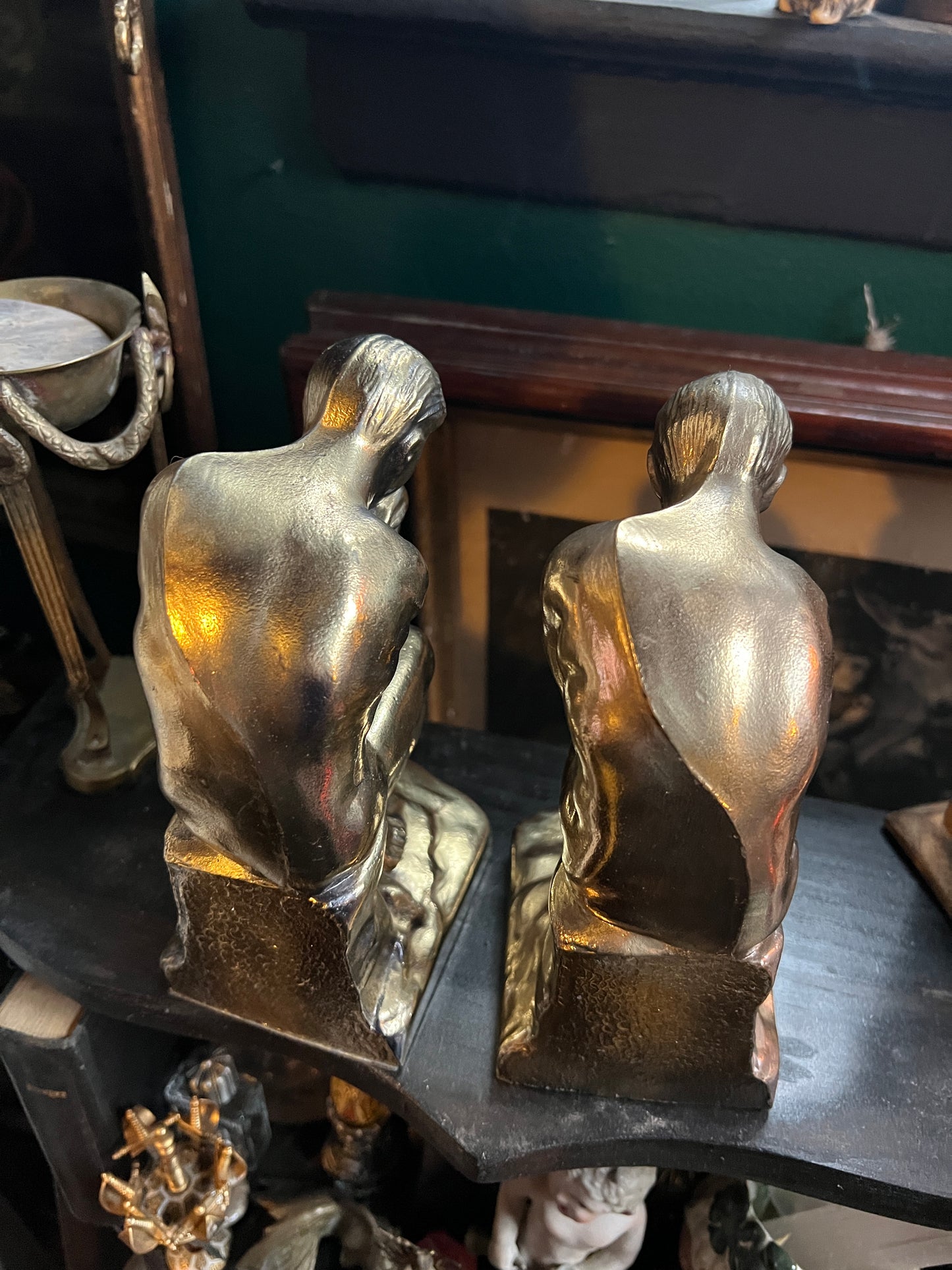 Art Deco The Thinker Bookends
