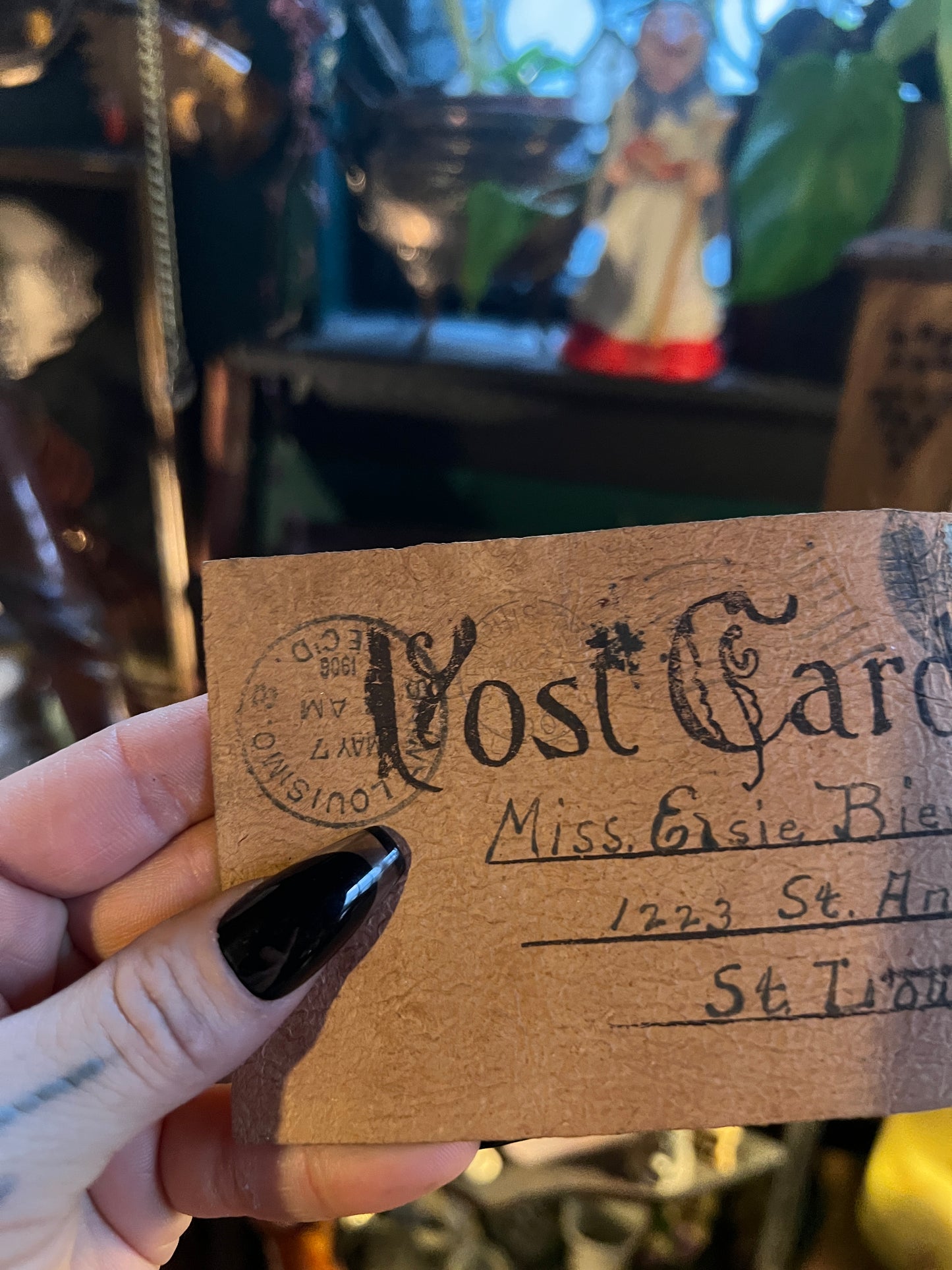 “Will you bee mine?”Leather Postcard