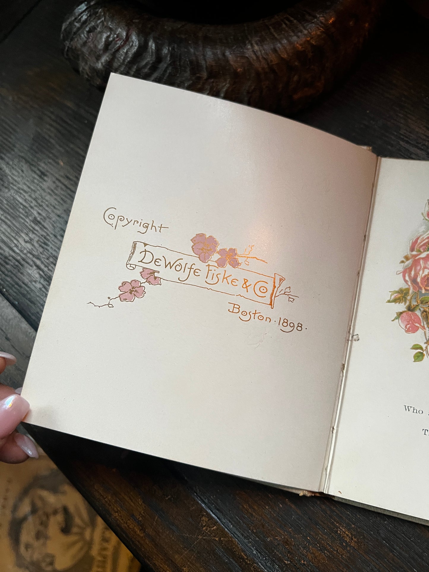 1898 Roses and Lilies by Henry Wadsworth Longfellow