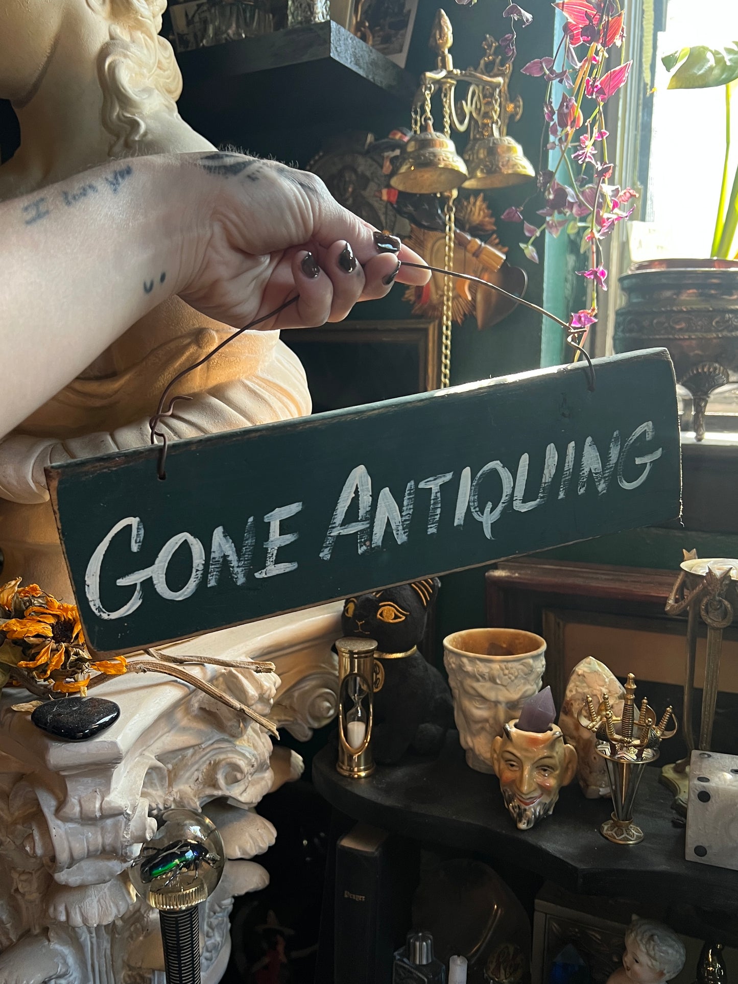 Gone Antiquing Wooden Sign
