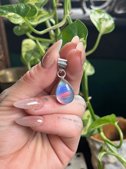 Sterling Silver Aurora Opal Pendant