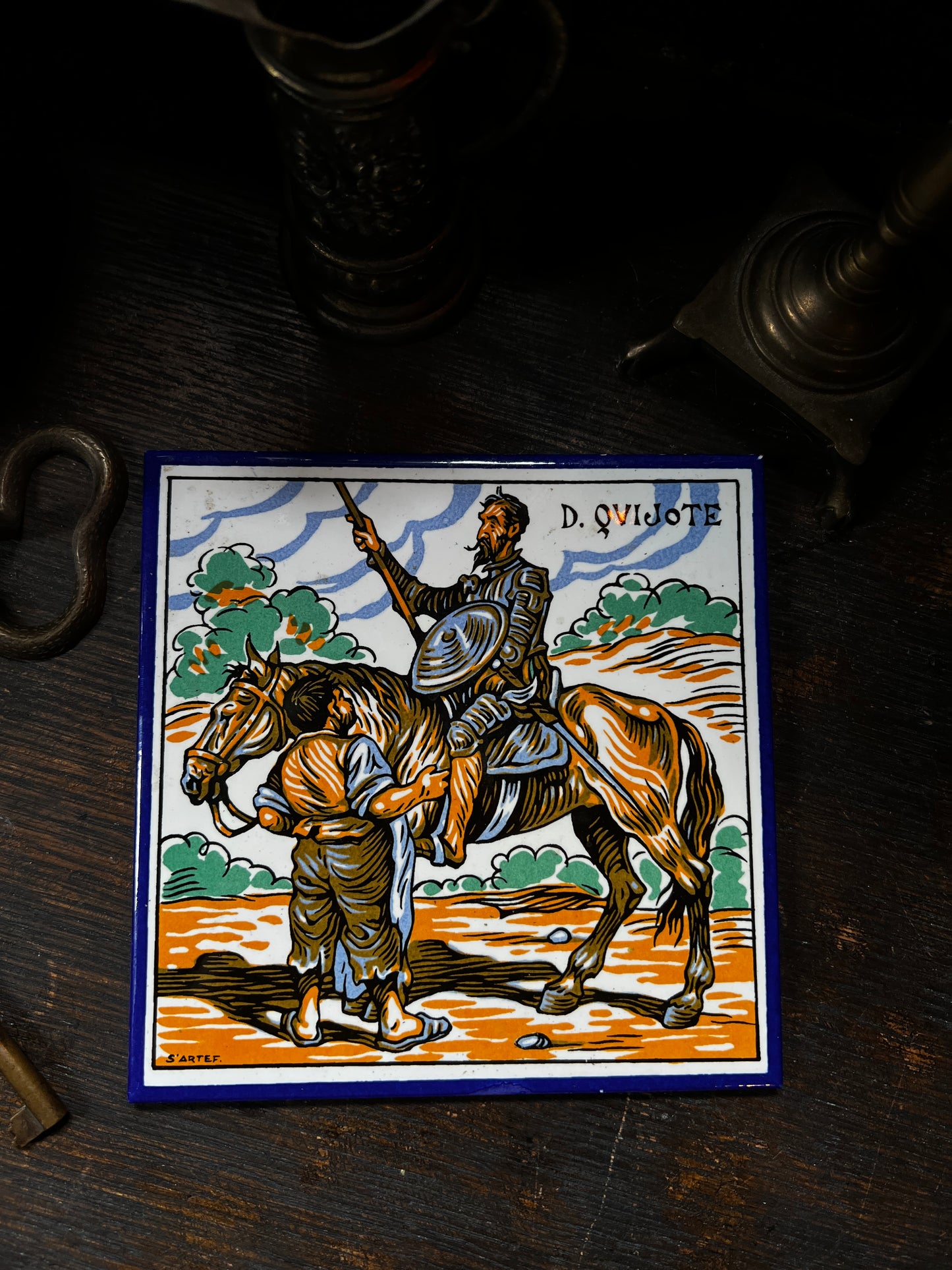 Don Quixote Spanish Ceramic Tile