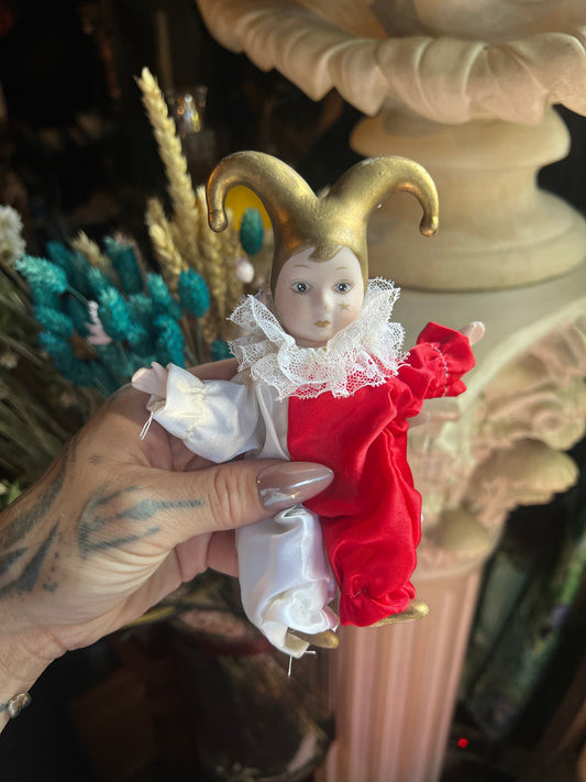 Miniature Posable Jester Clown