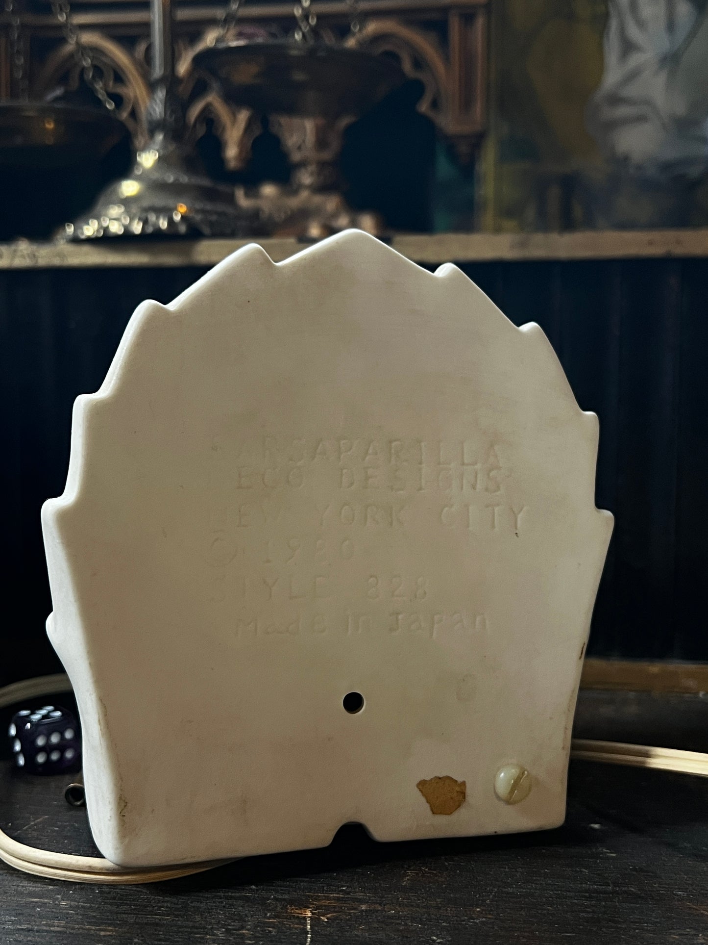 Sarsaparilla Art Deco 1980s Night Light Sculpture
