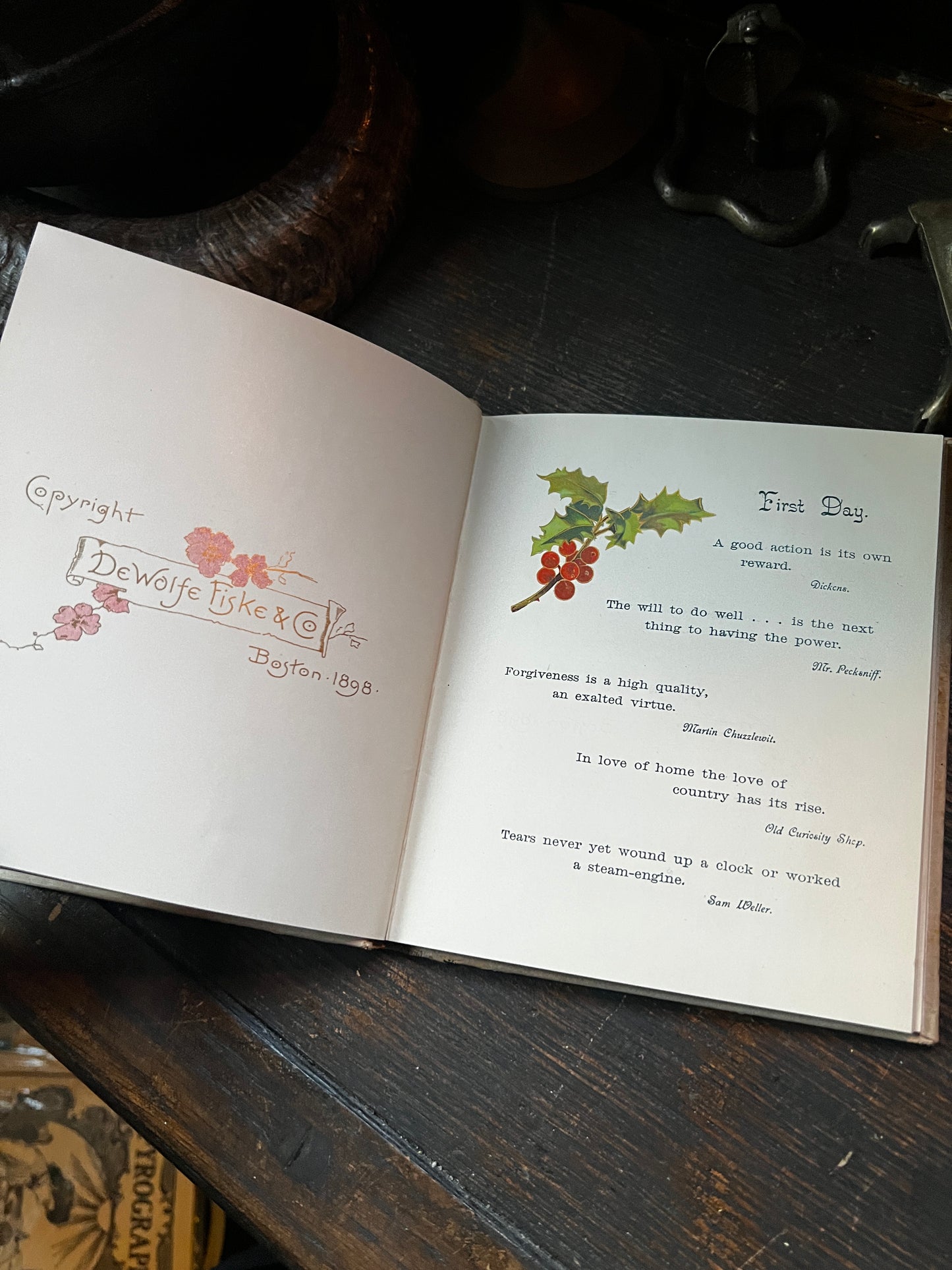 Rare 1898 Holly Berries by Charles Dickens