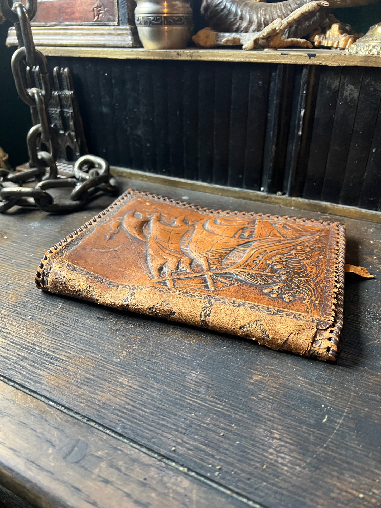 Tooled Leather Book Cover