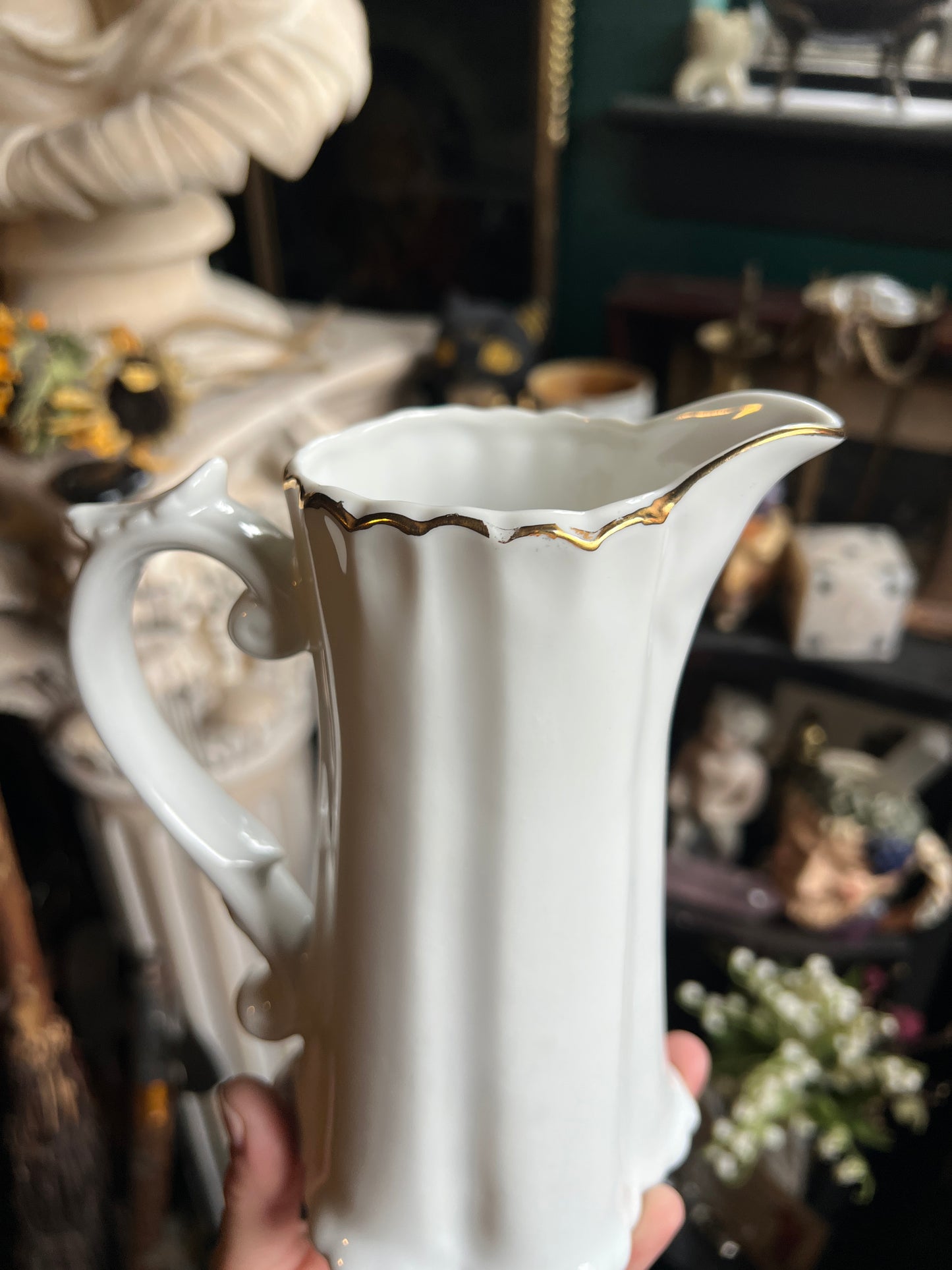 Victorian Lady Porcelain Pitcher