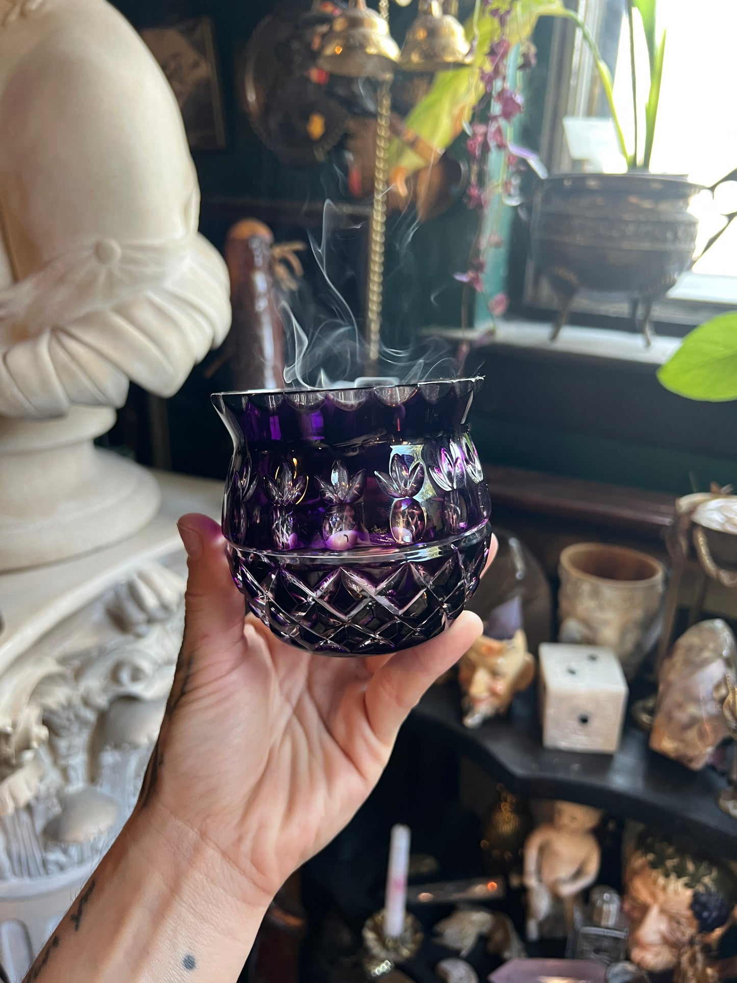 Amethyst Crystal Cut Votive