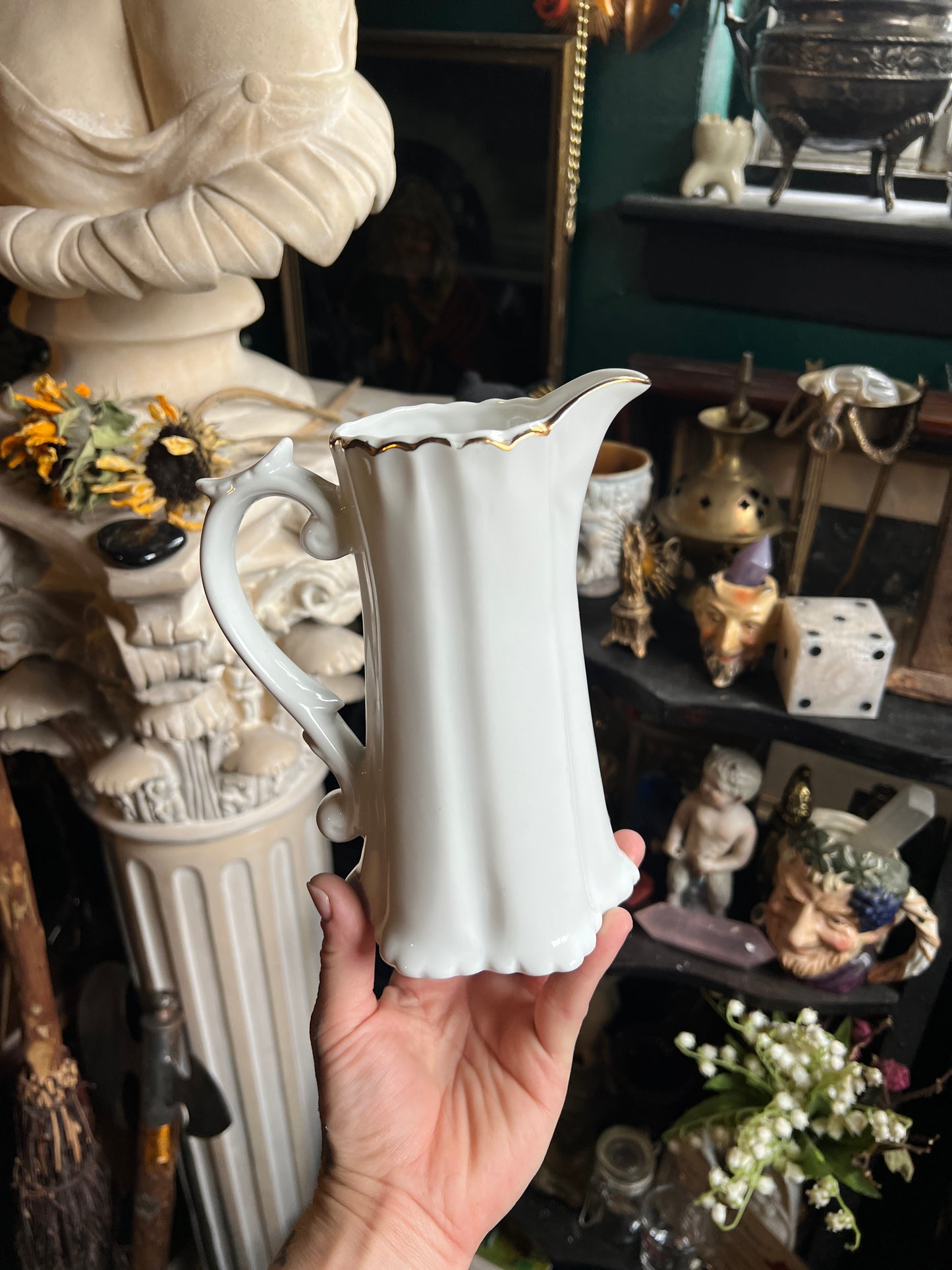 Victorian Lady Porcelain Pitcher