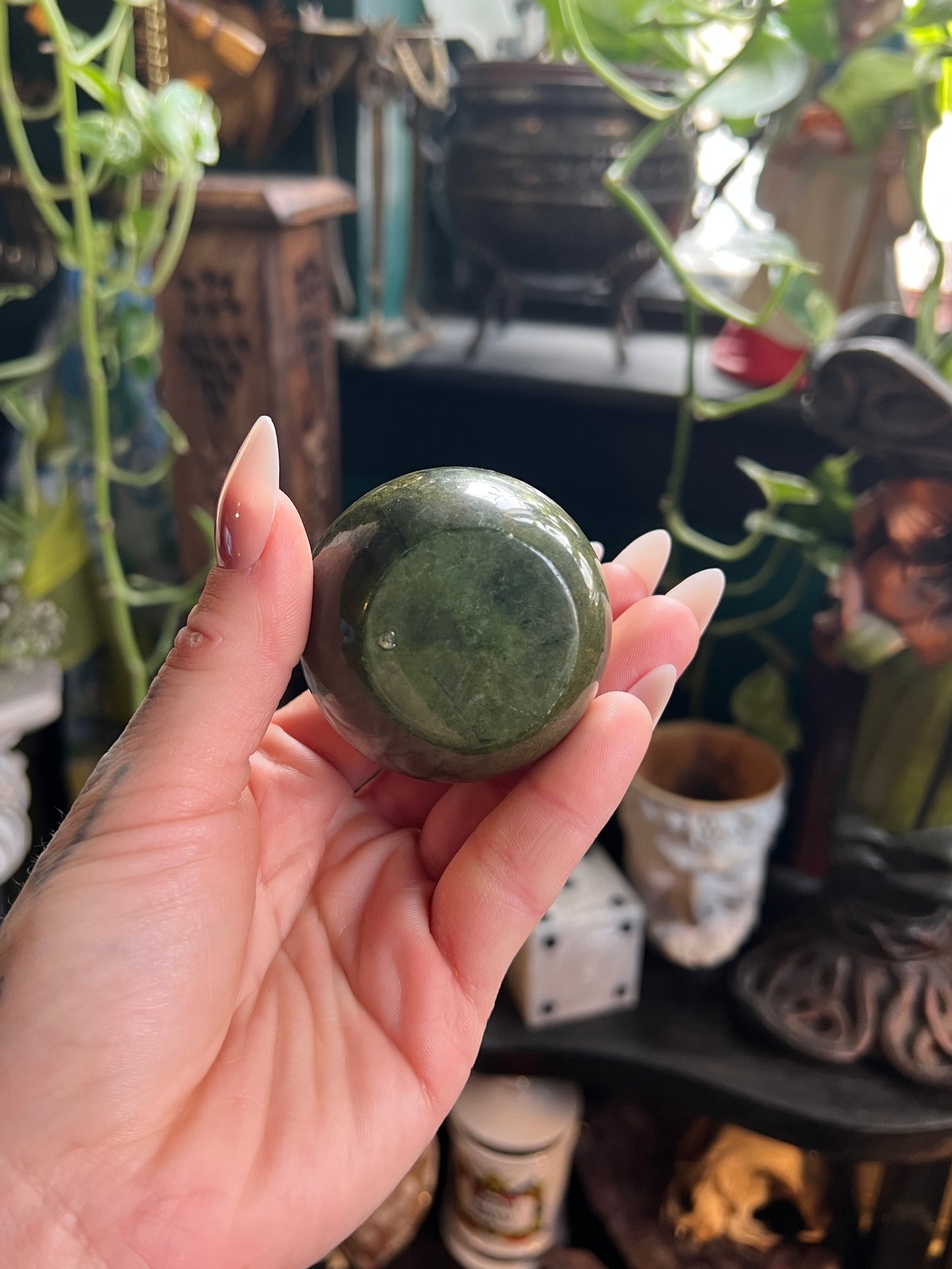 Italian Green Alabaster Trinket Box