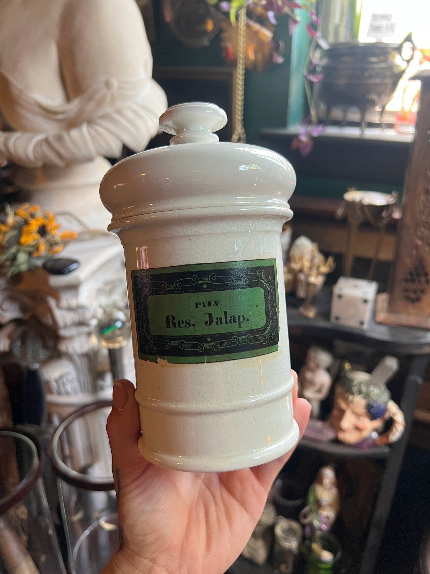 Antique Porcelain Apothecary Jar