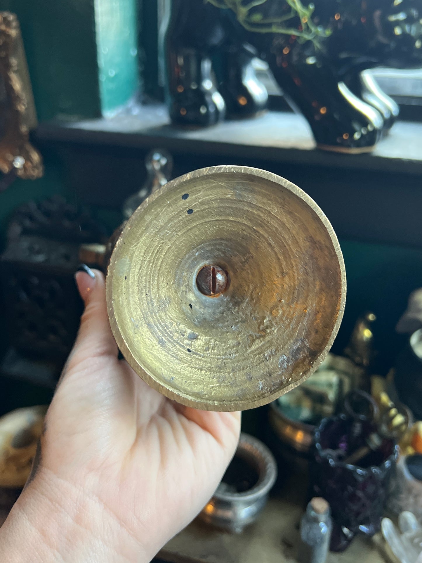 Antique Brass Cherub Pitcher