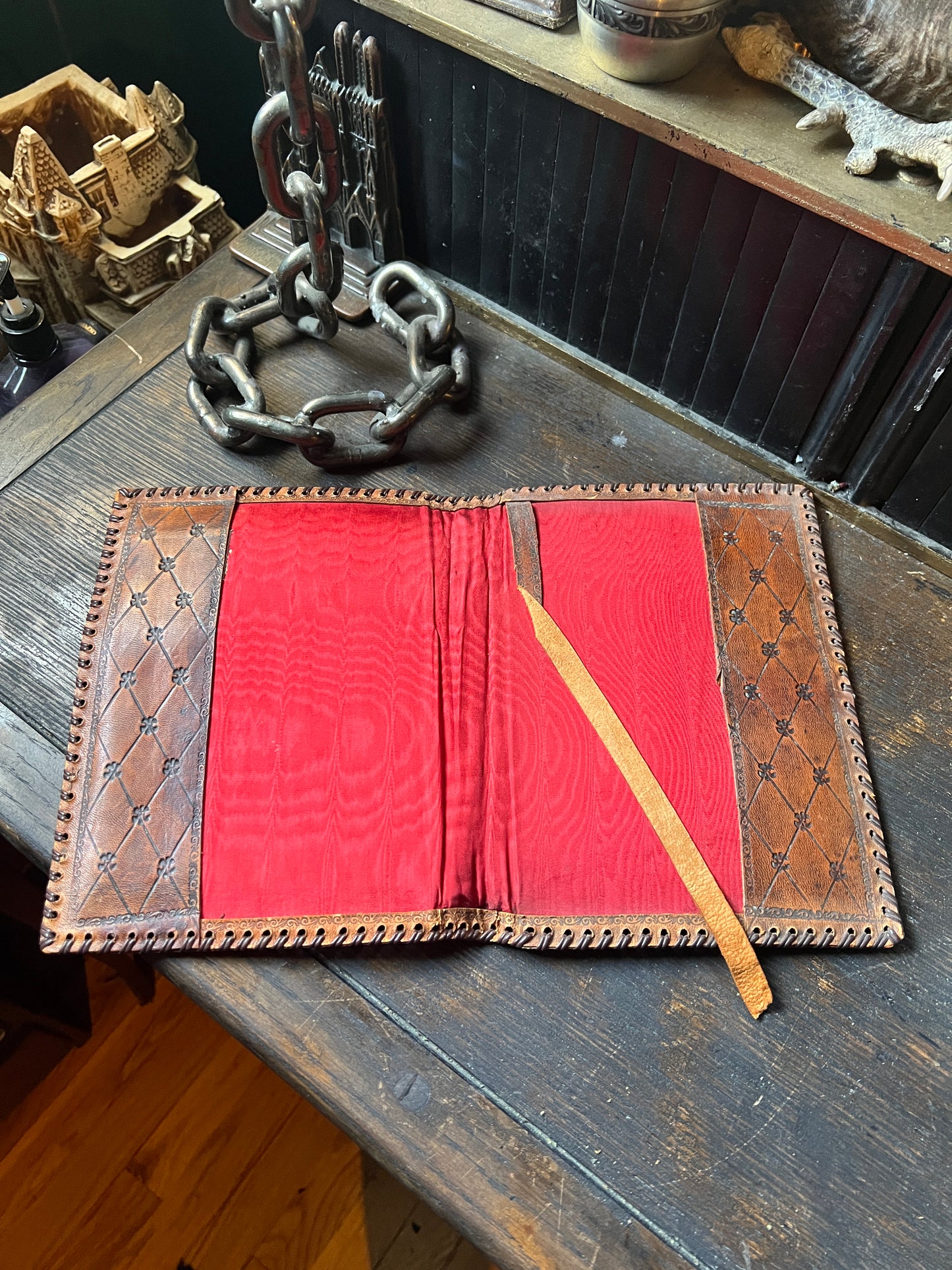Tooled Leather Book Cover