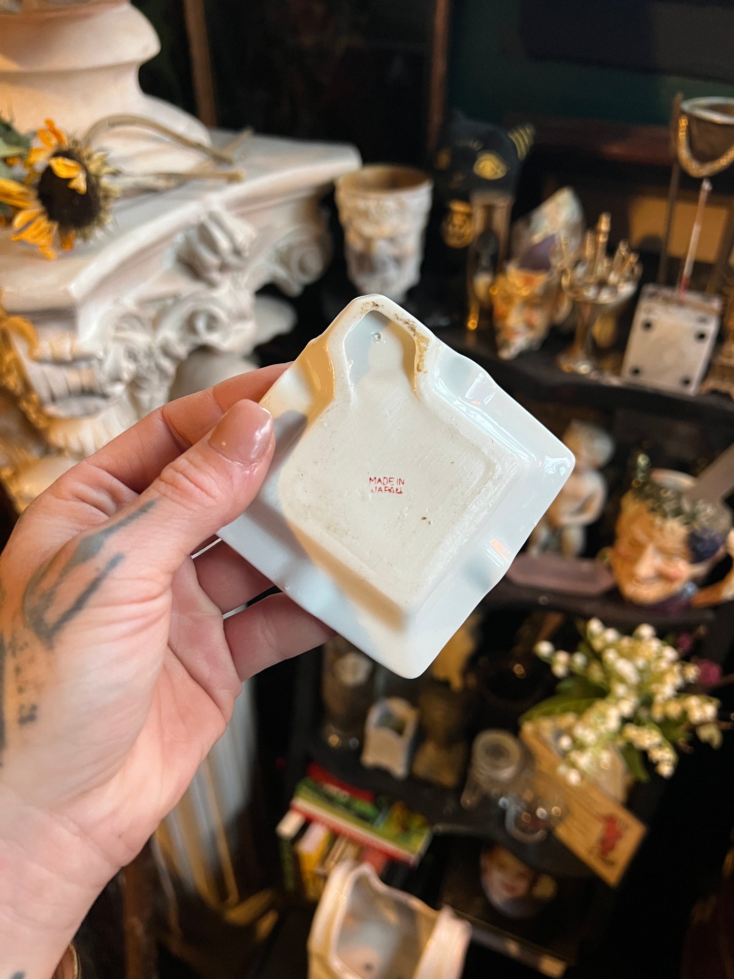 Porcelain Cherub Ashtray