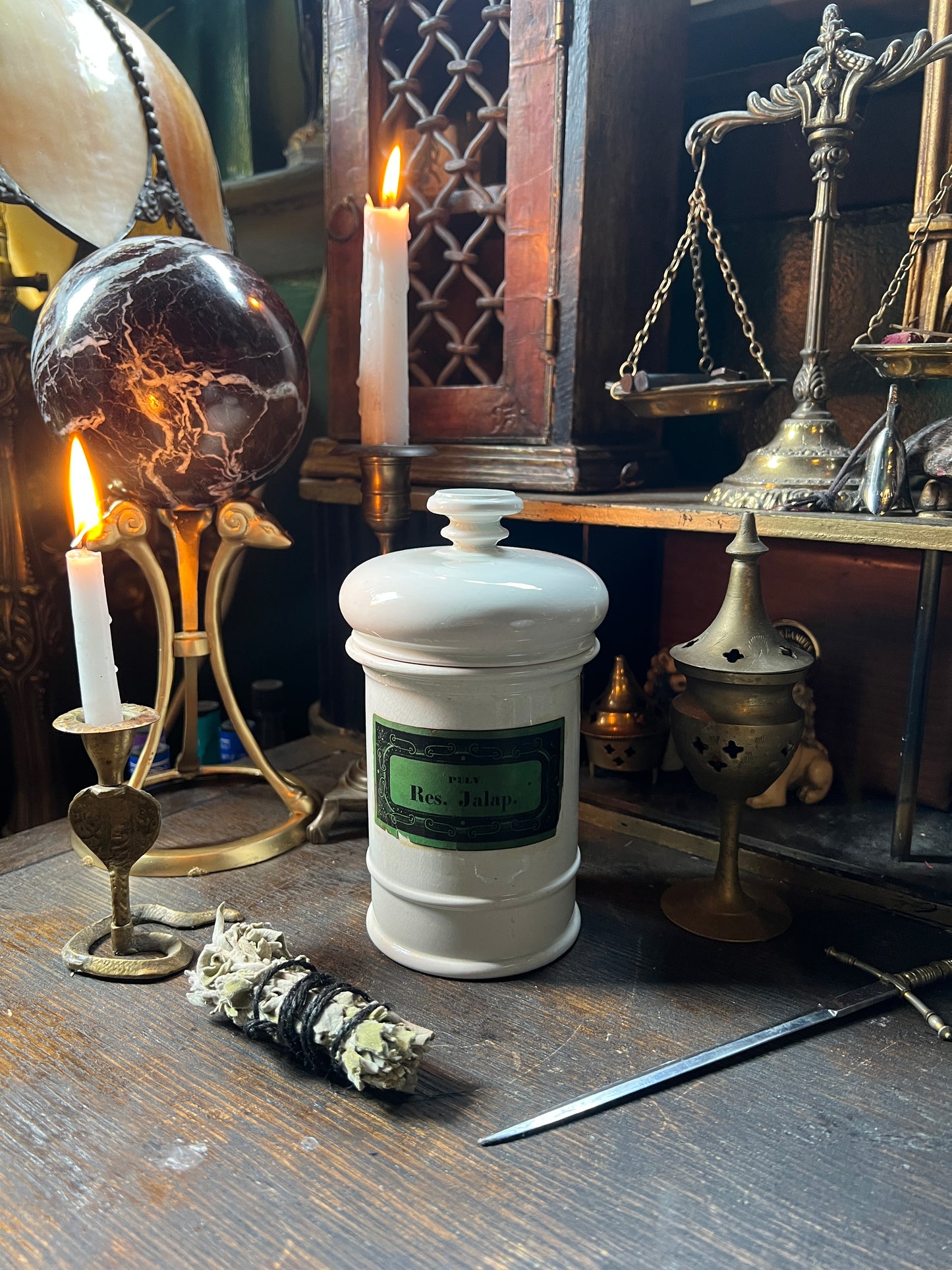 Antique Porcelain Apothecary Jar