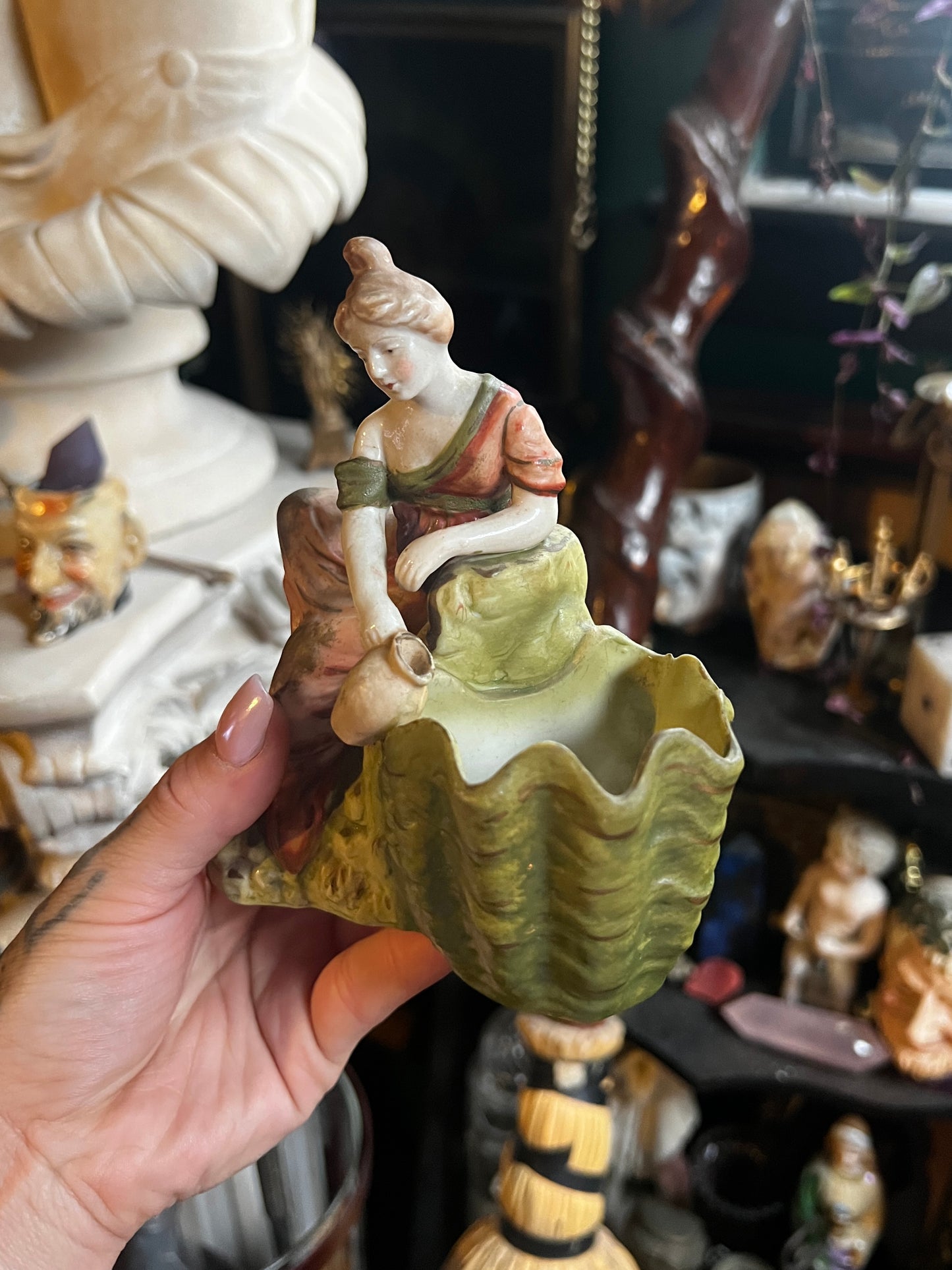 Water Bearer Maiden Figurine Vase
