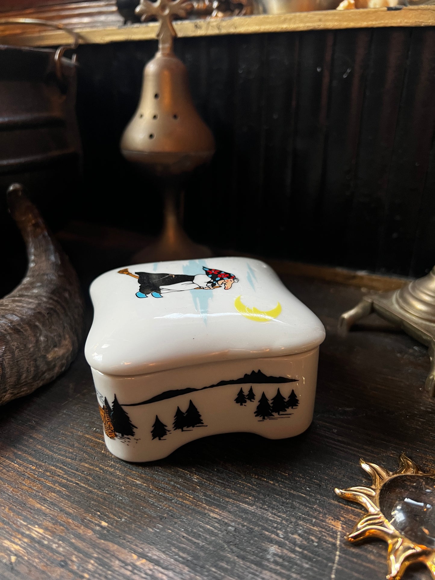 Kitchen Witch Baba Yaga Trinket Dish