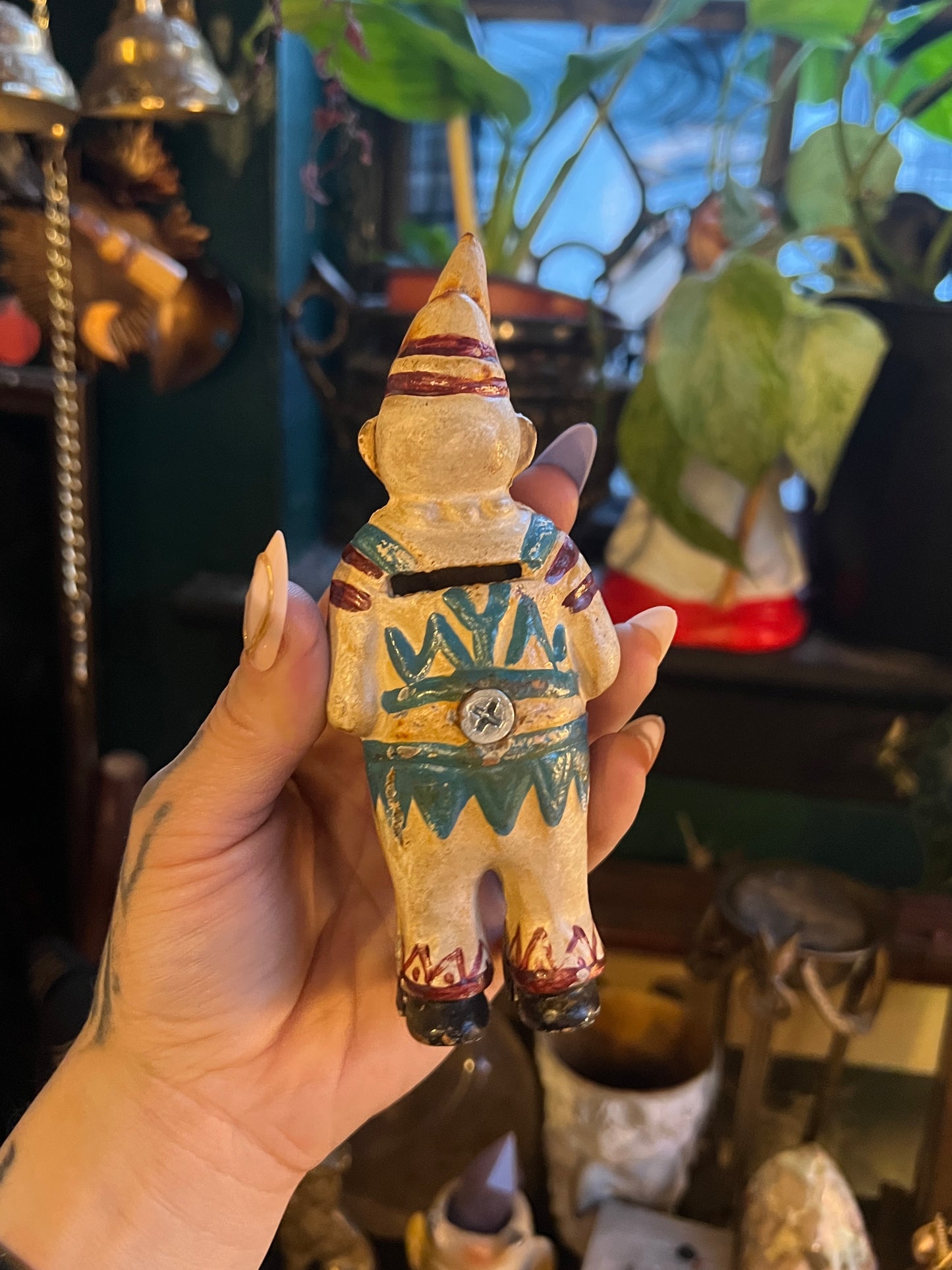 1950s Cast Iron Jester Coin Bank