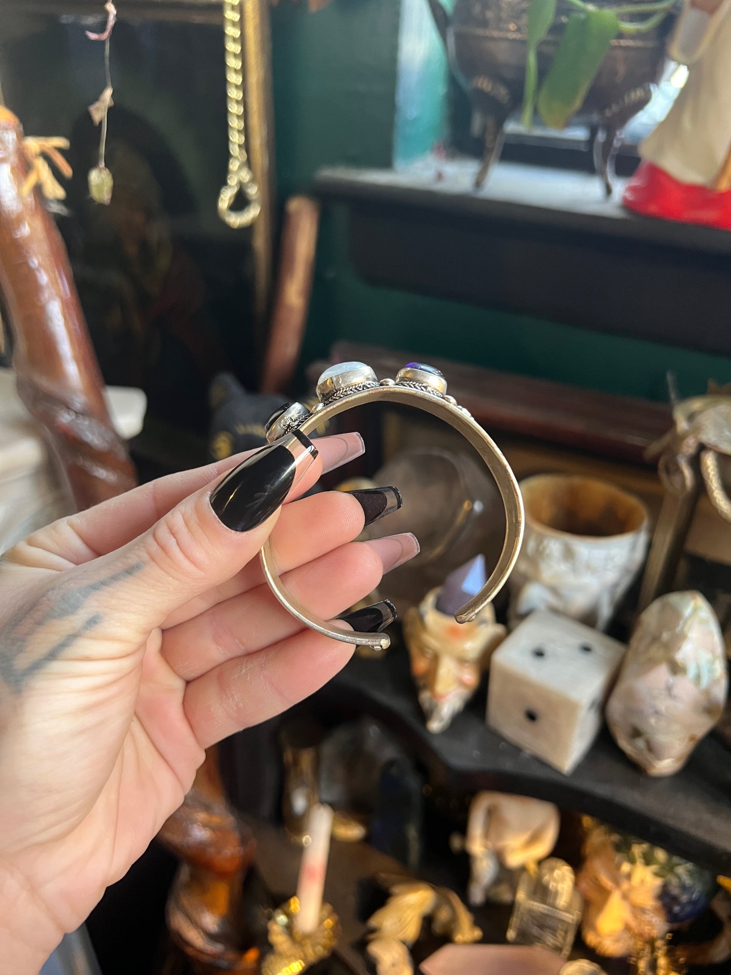 Moonstone & Amethyst Bracelet