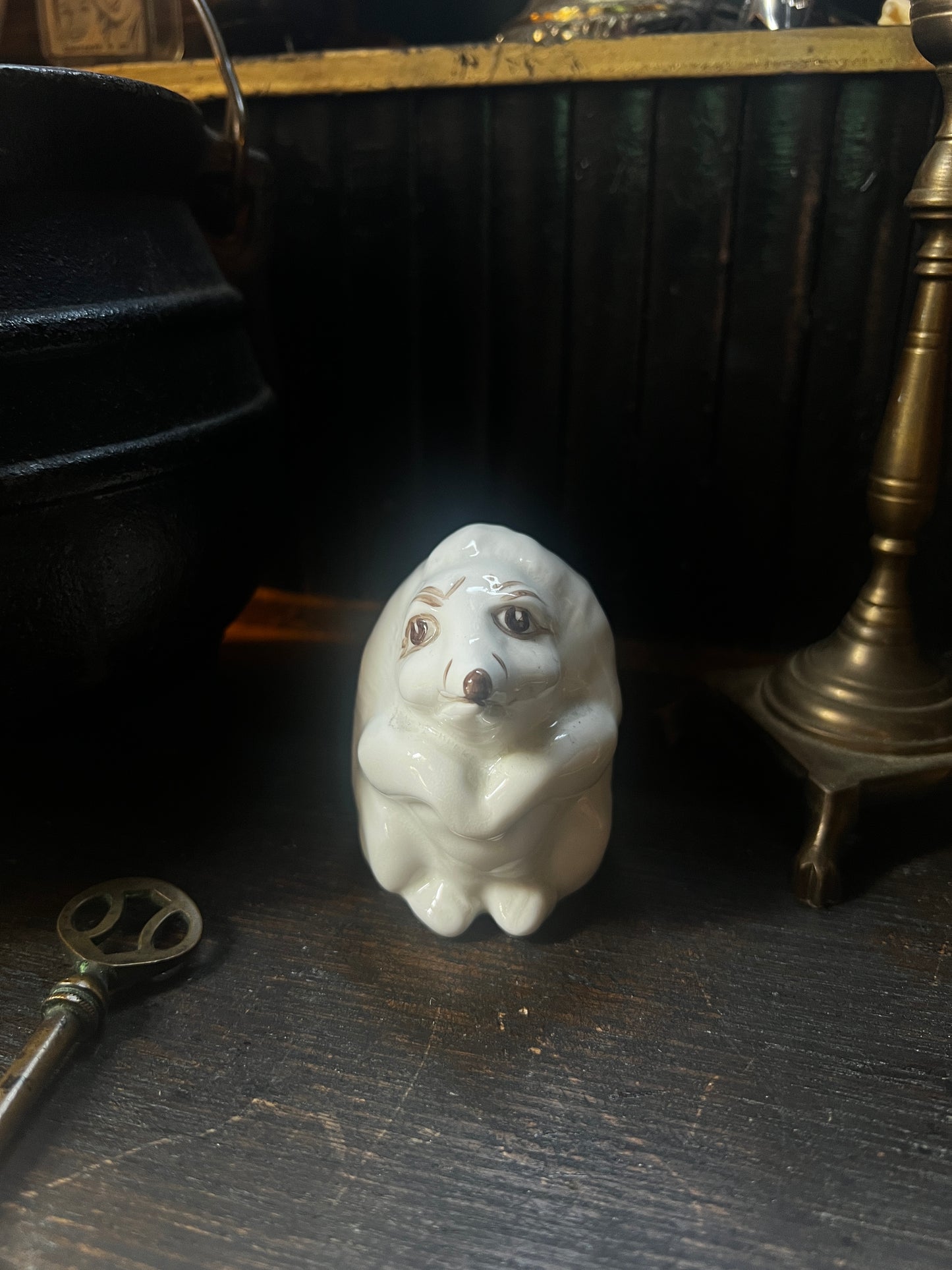 Porcelain Hedgehog Figurine