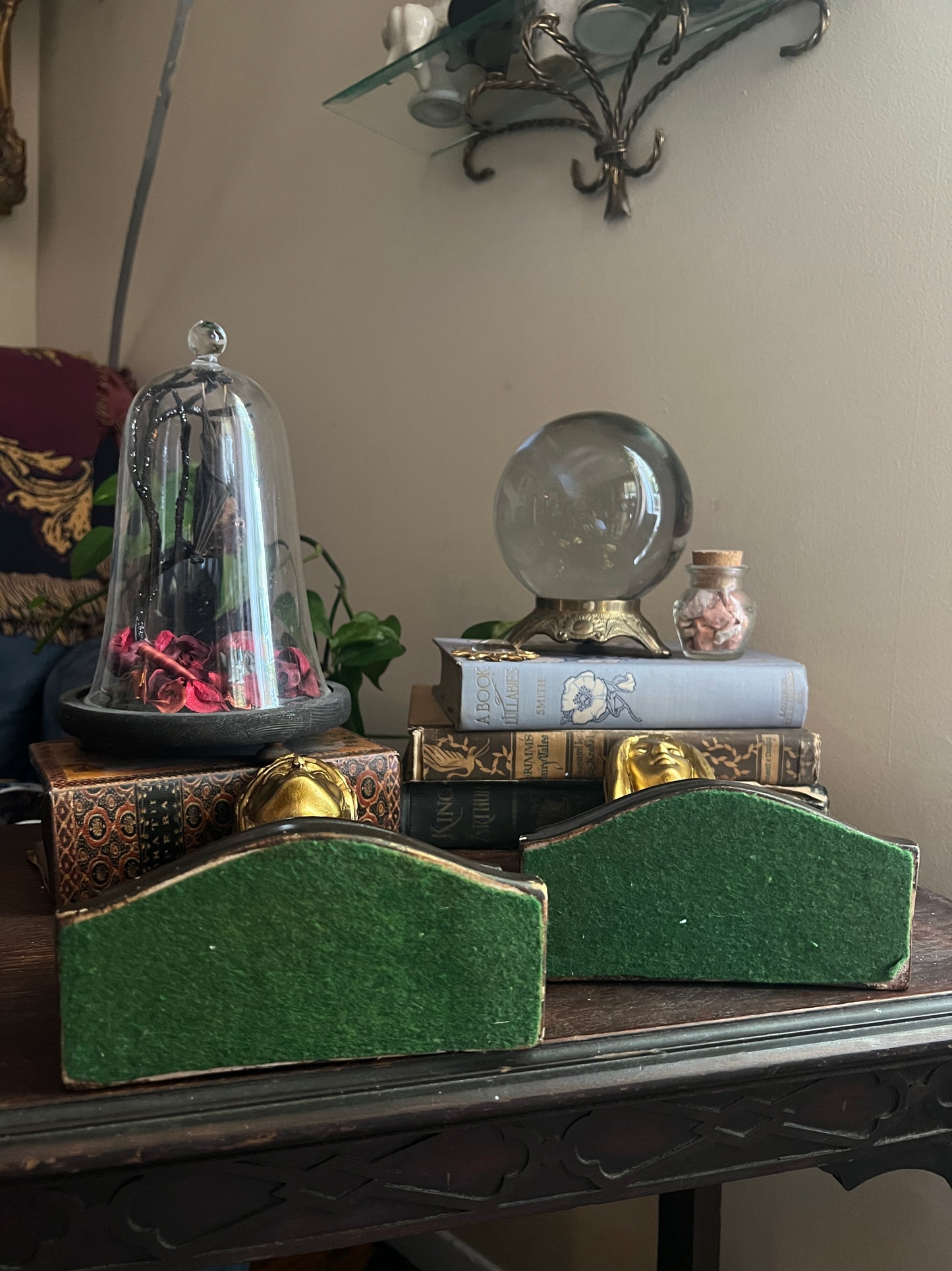 Dante and Beatrice Chalkware Bookends