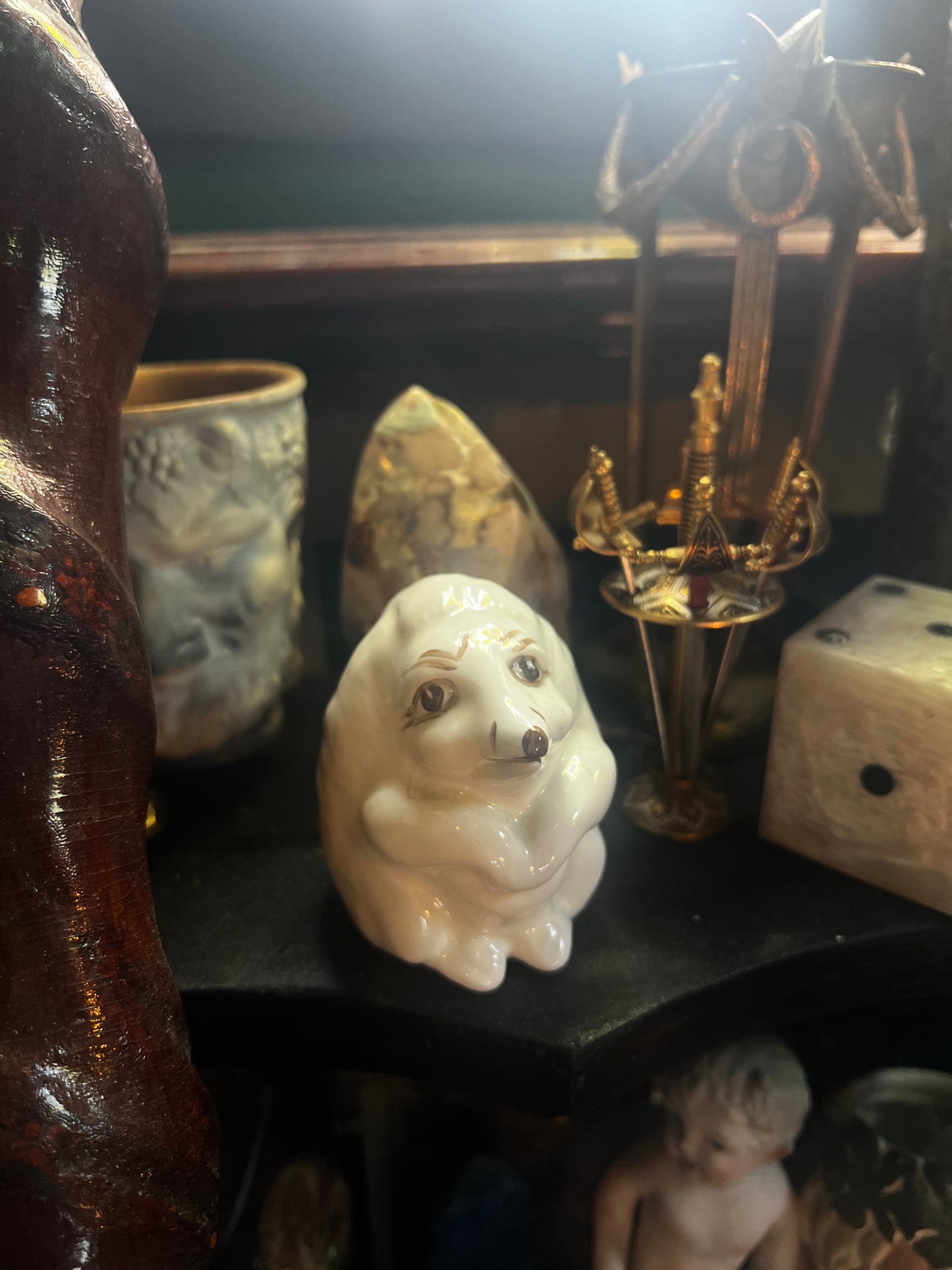 Porcelain Hedgehog Figurine