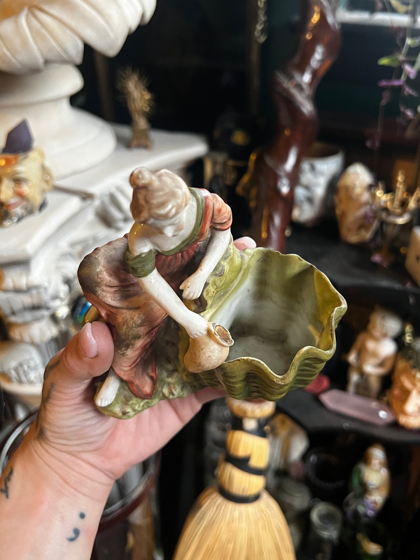 Water Bearer Maiden Figurine Vase