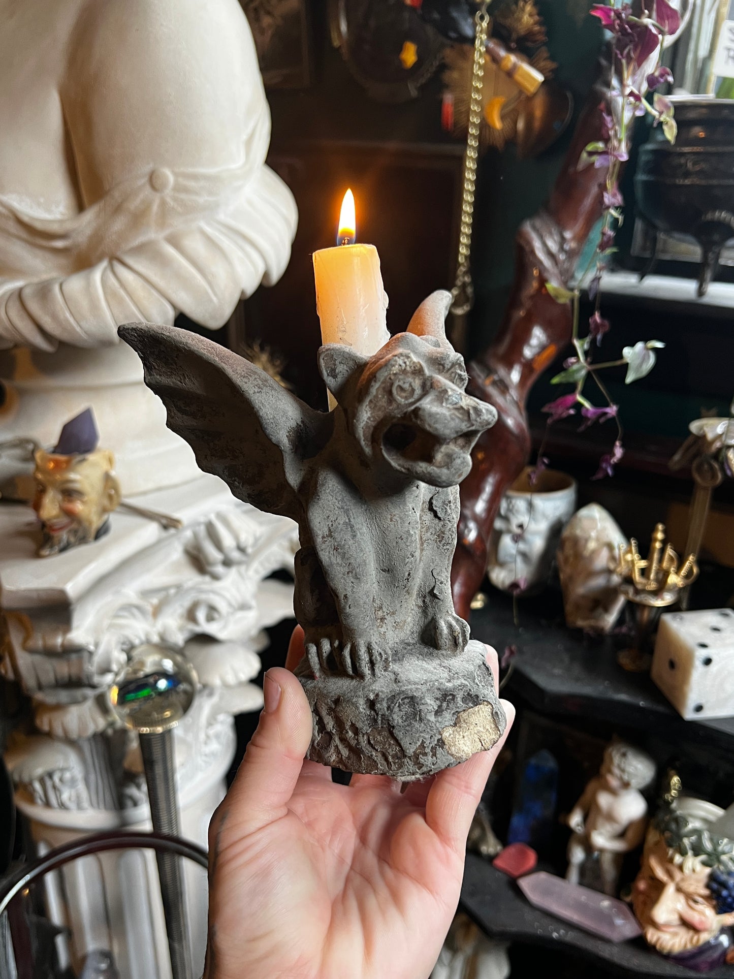 Gargoyle Candlestick Holder