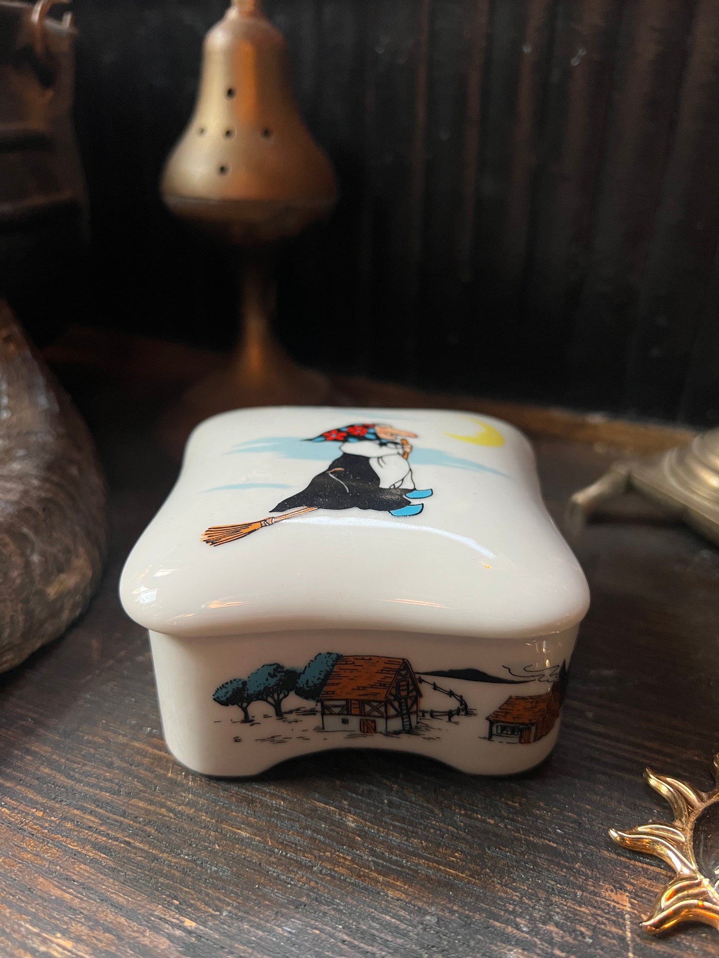 Kitchen Witch Baba Yaga Trinket Dish