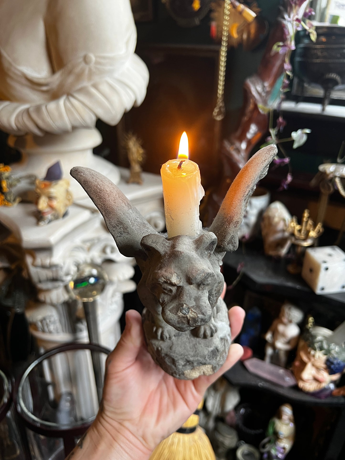 Gargoyle Candlestick Holder