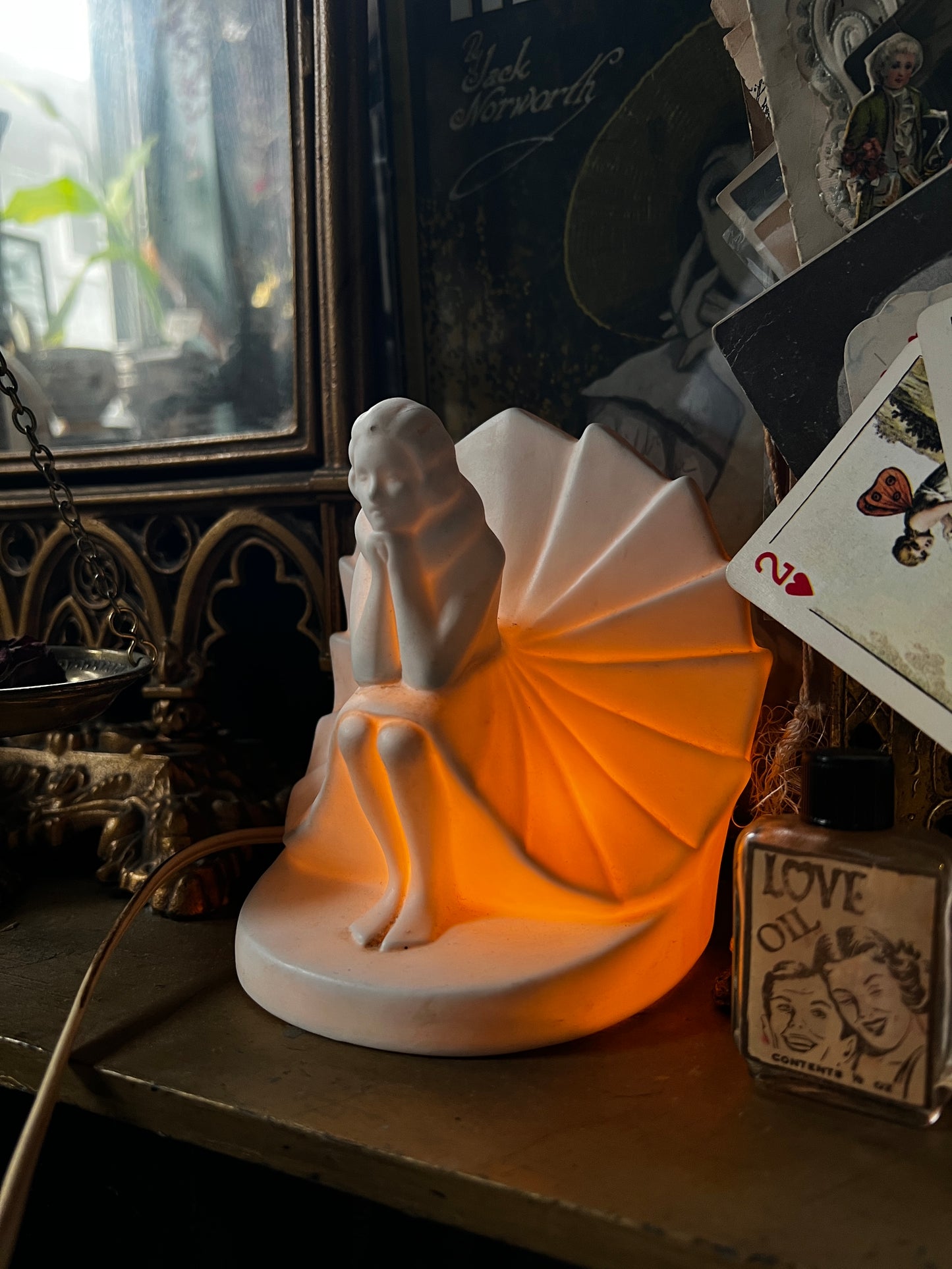 Sarsaparilla Art Deco 1980s Night Light Sculpture